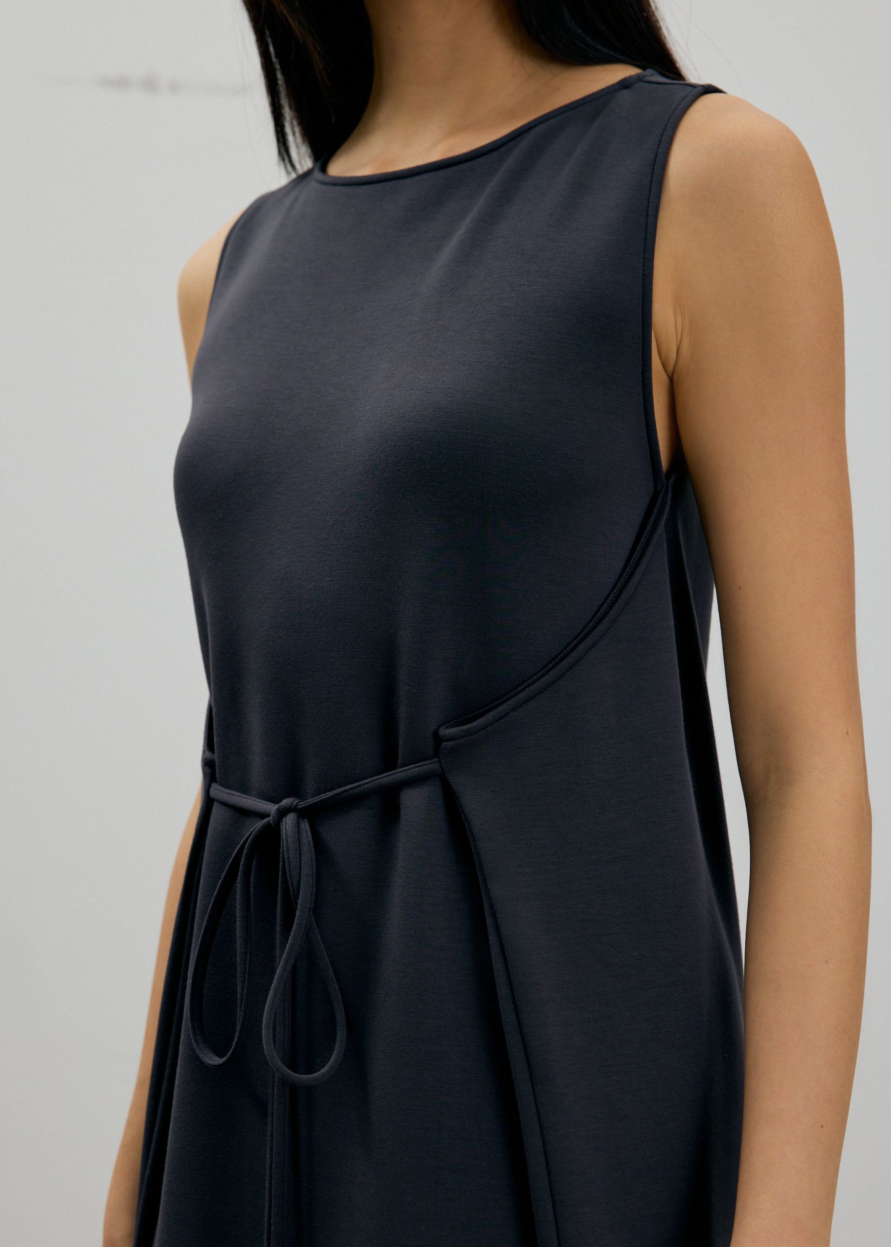 Neoprene Boat Neck Shift Midaxi Dress - Image 8