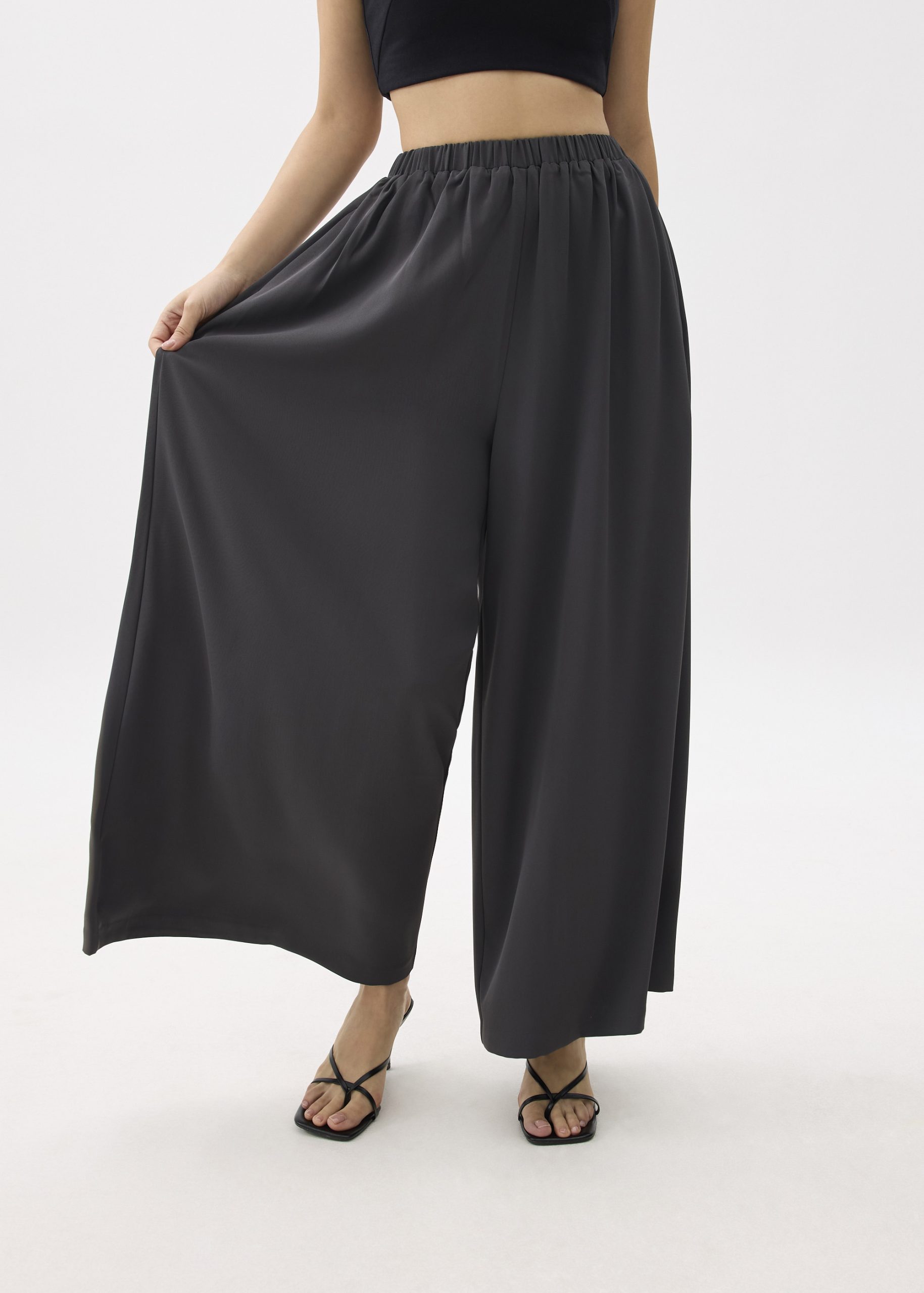 Elastic High Waist Palazzo Pants - Image 9