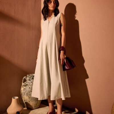 Nurin Panelled Fit & Flare Midaxi Dress