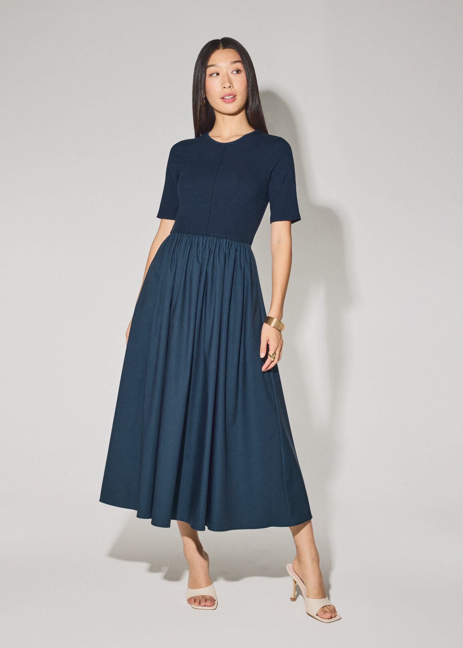 Jersey Fit & Flare Midaxi Dress - Image 2