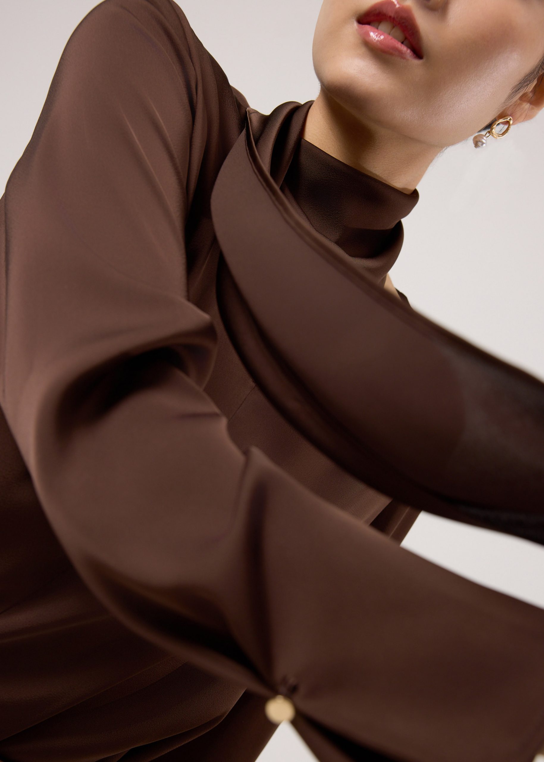 RuchedReady® Yejin Satin Sash Asymmetric Top - Image 13