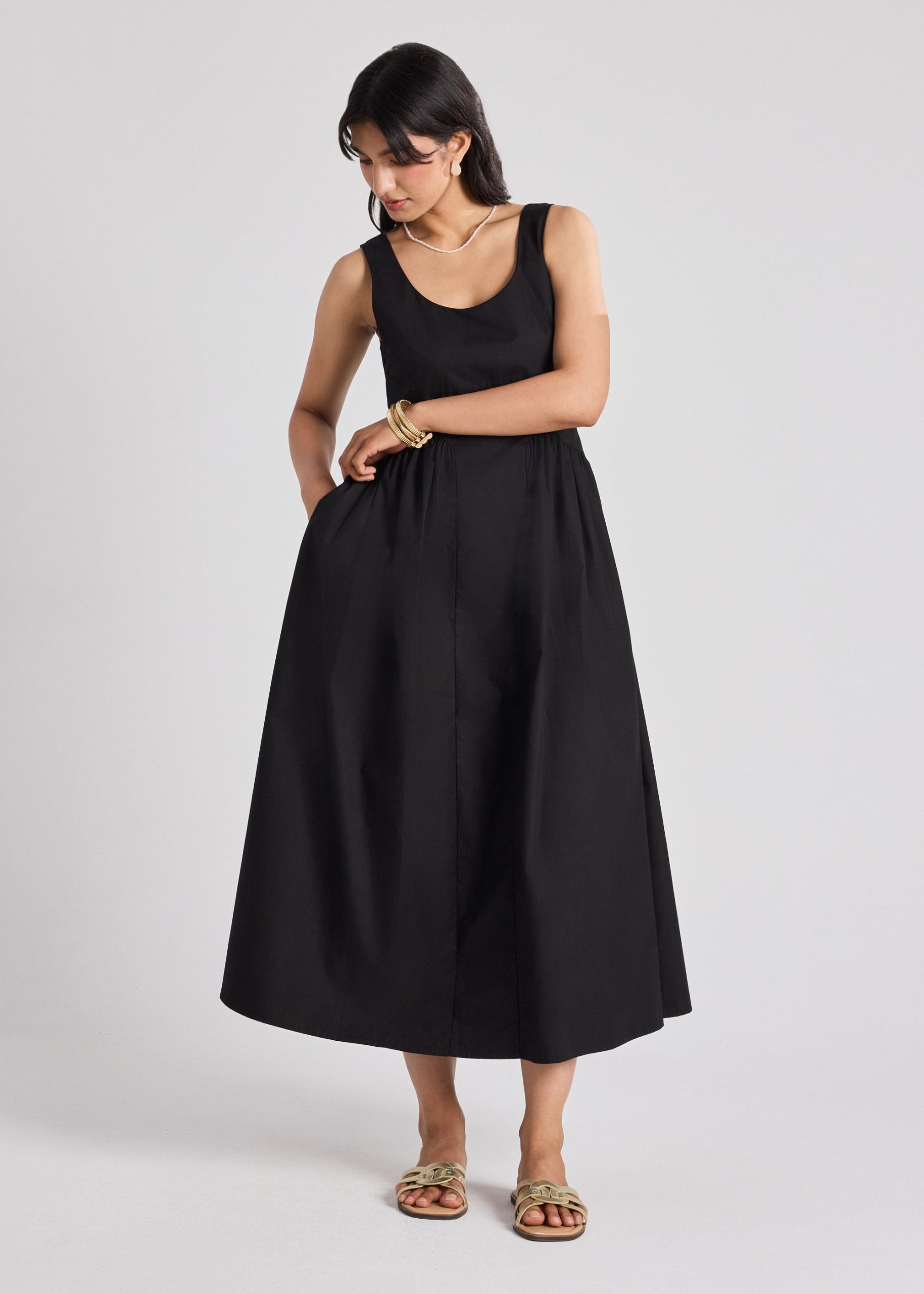 Cotton Fit & Flare Dress - Image 2