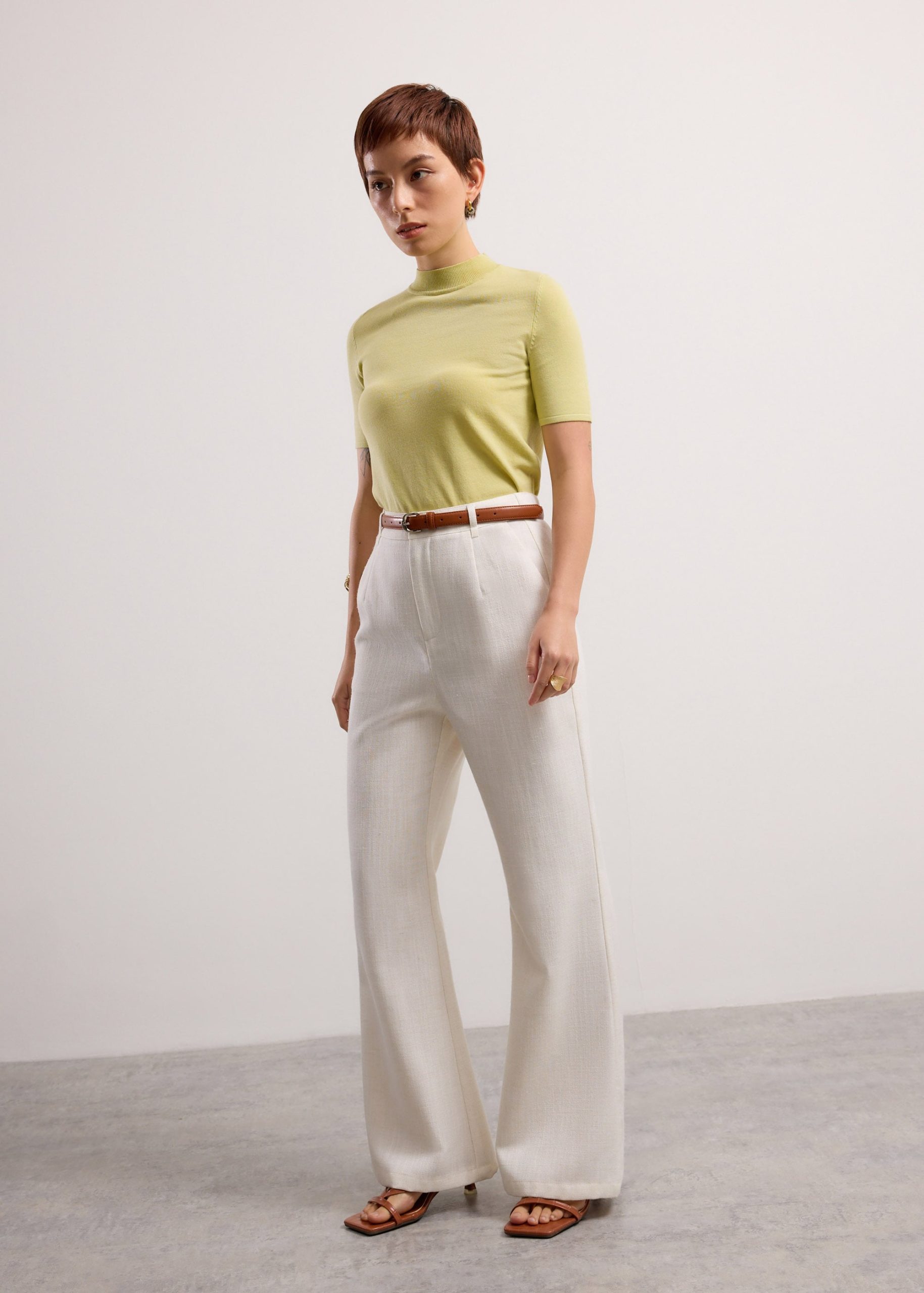 Noorie Lyocell Mock Neck Fitted Top - Image 17