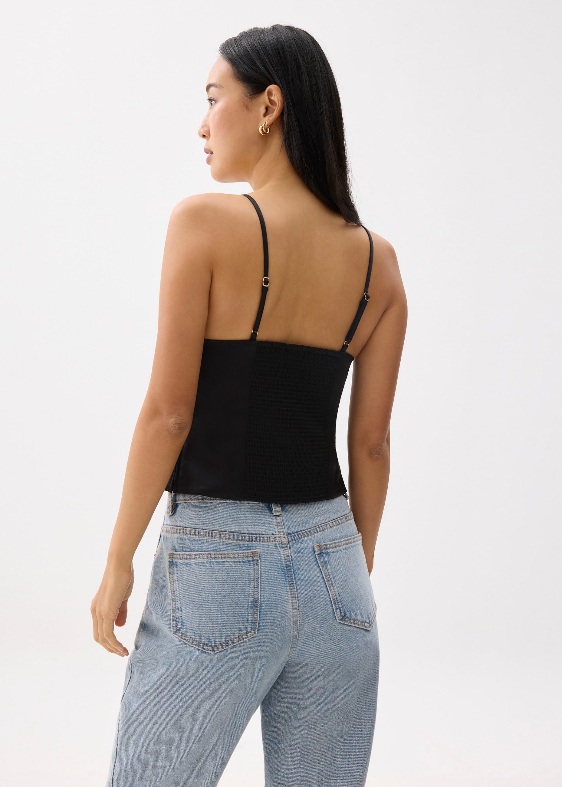 BraFree by LB Satin V-neck Camisole Top - Image 6
