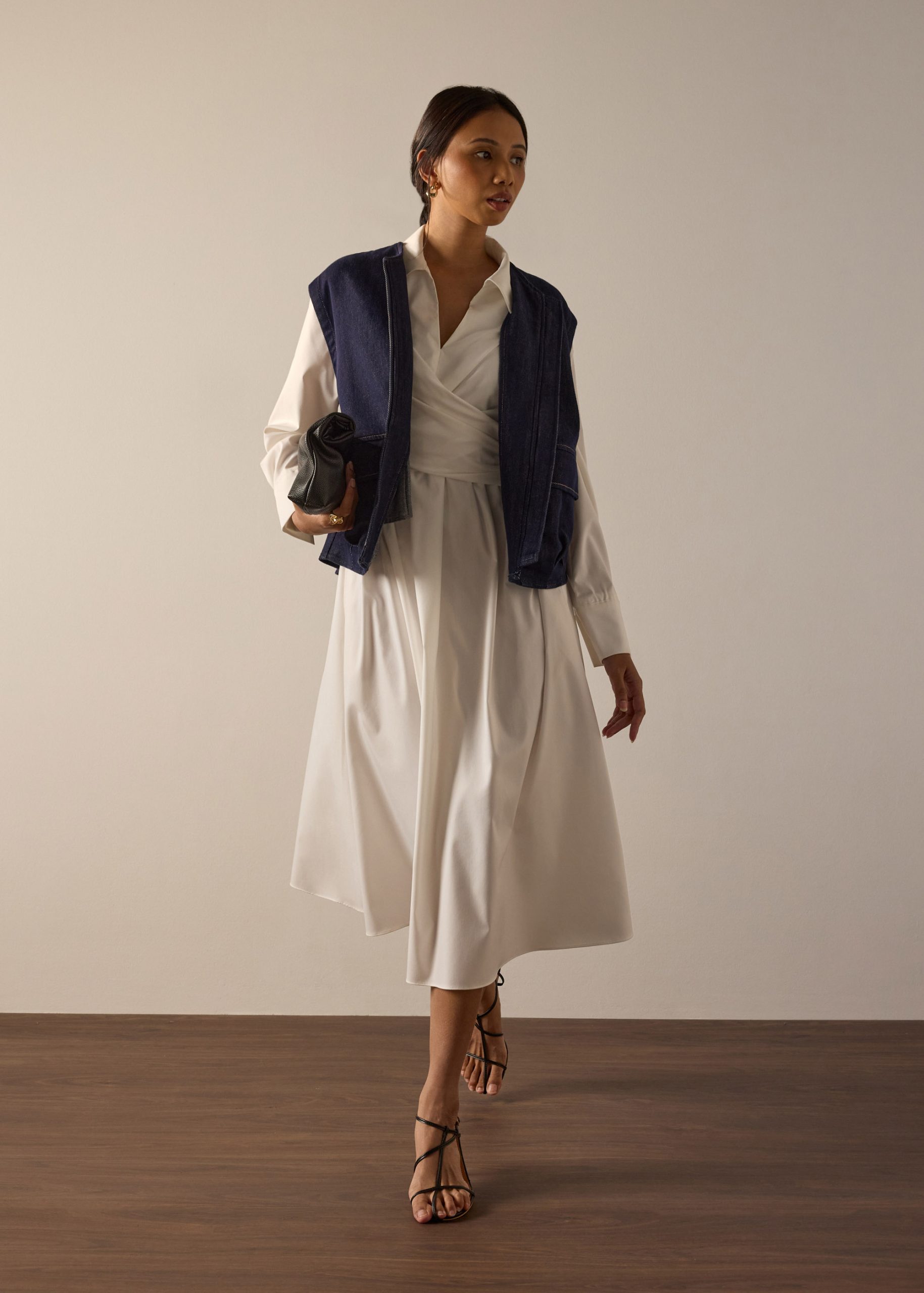 Rama RuchedReady® Poplin Fit & Flare Dress - Image 4