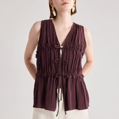 Lyocell Ribbon Tie Top