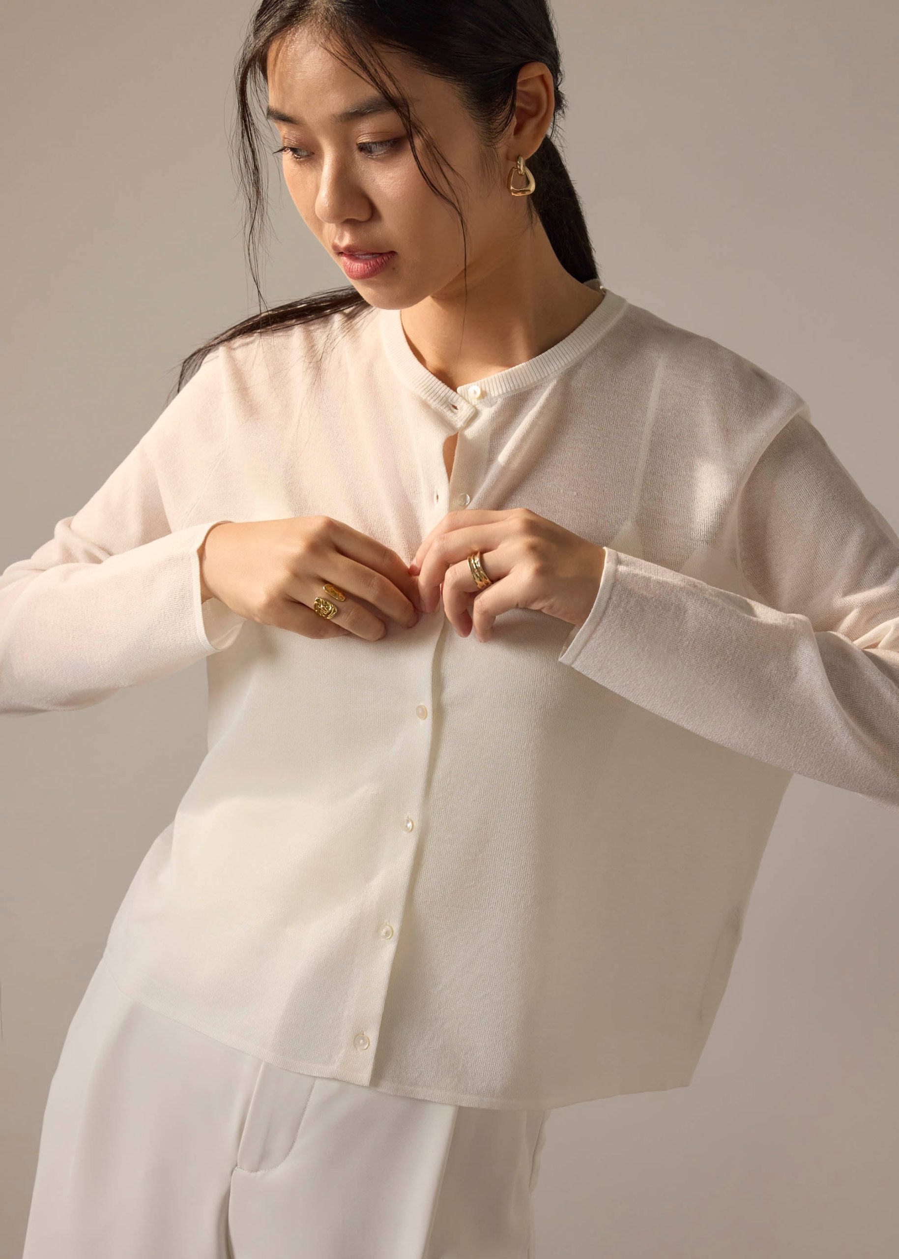 Rocio Sheer Knit Cardigan - Image 13