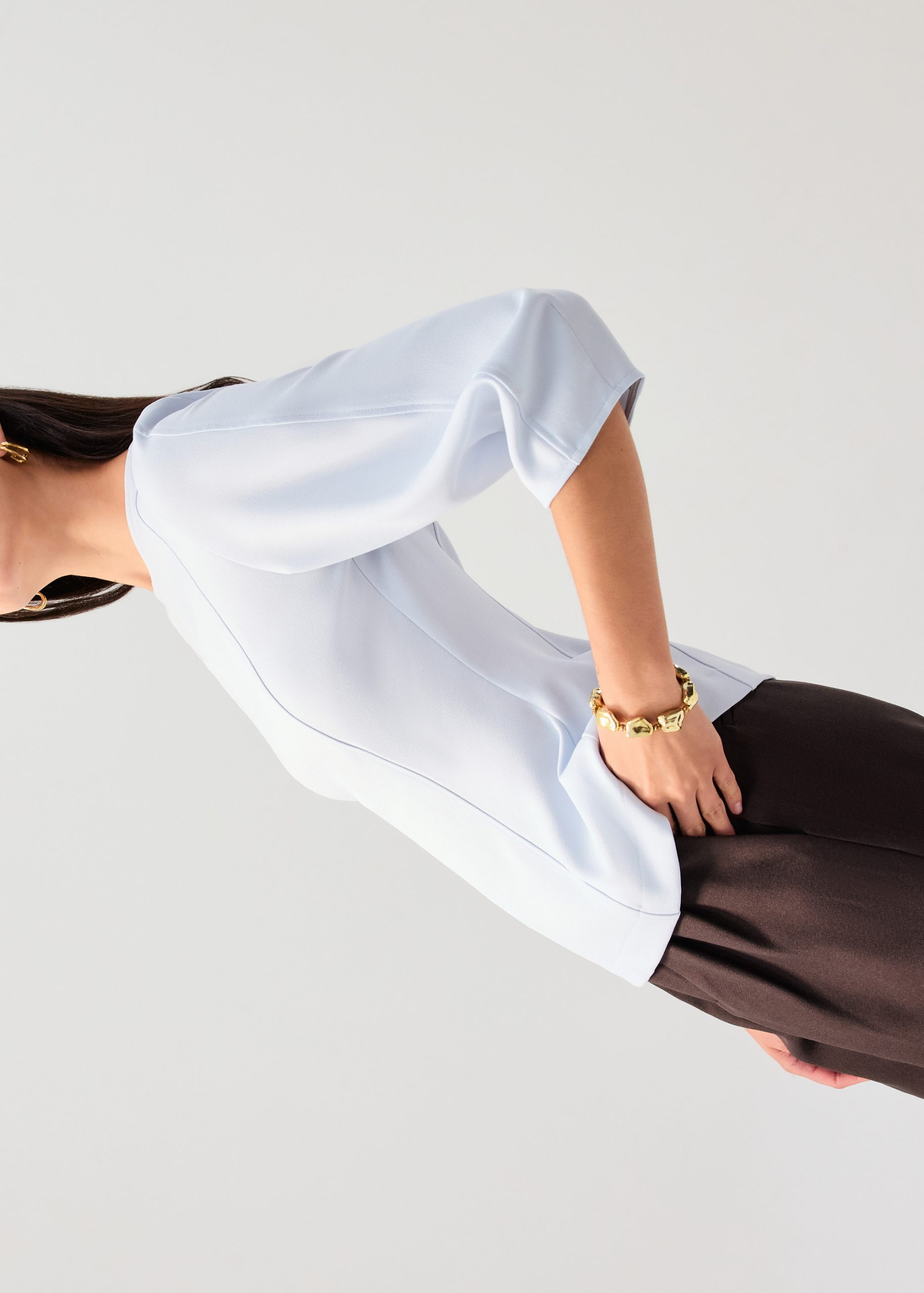 Eunice Panelled Round Neck Puff Sleeve Top - Image 17