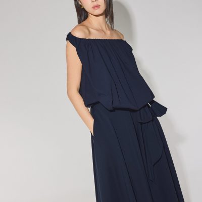 Multi-way Cotton Bubble Hem Top