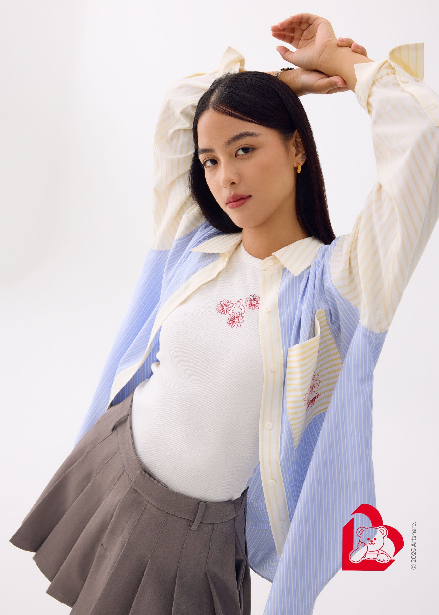 Love, Bonito | Wiggle Wiggle BraFree by LB Malaya Jersey Racerback Tank Top in White - Image 4