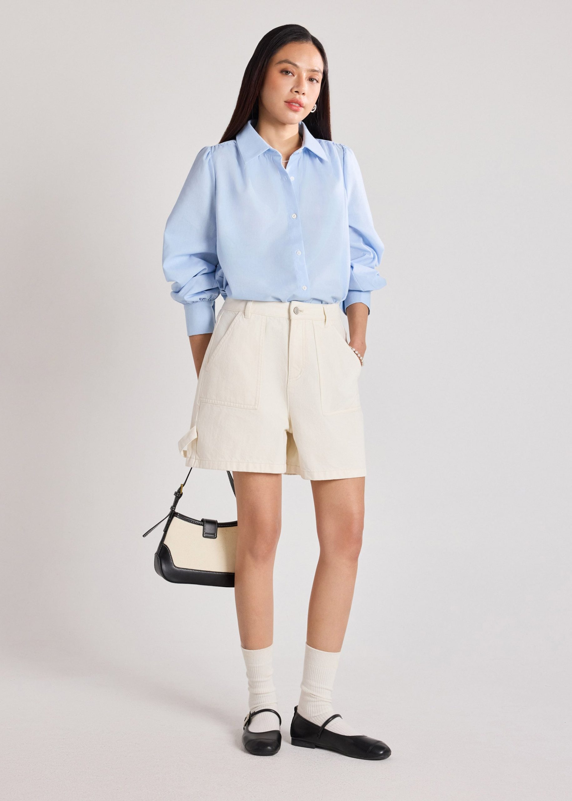 Denim Utility Shorts