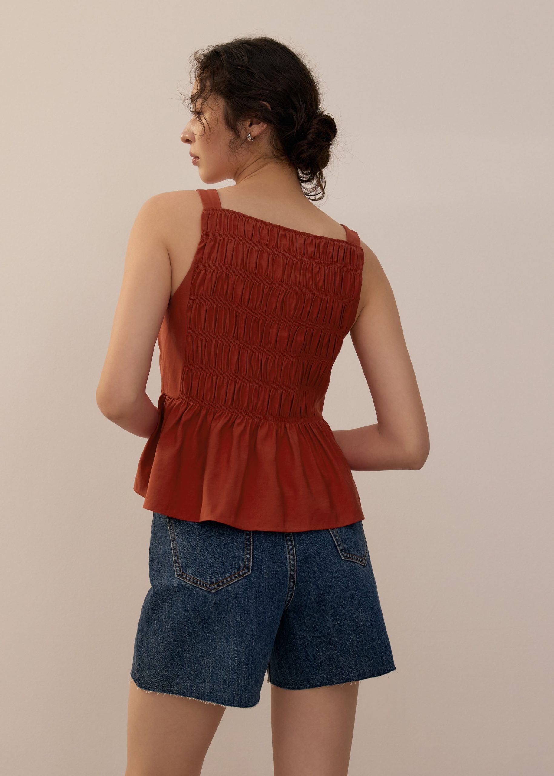 Square Neck Peplum Top - Image 15