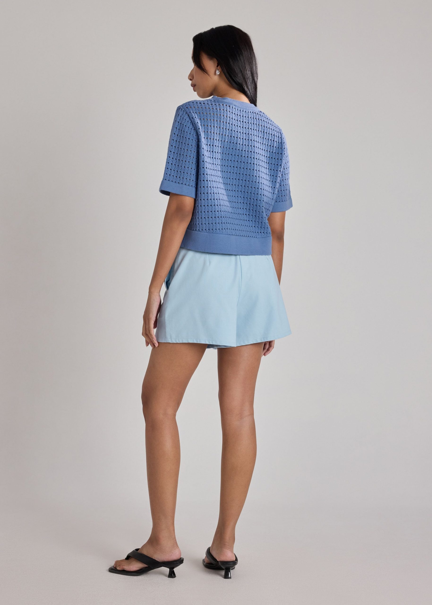 Openwork Knit Boxy Top - Image 7