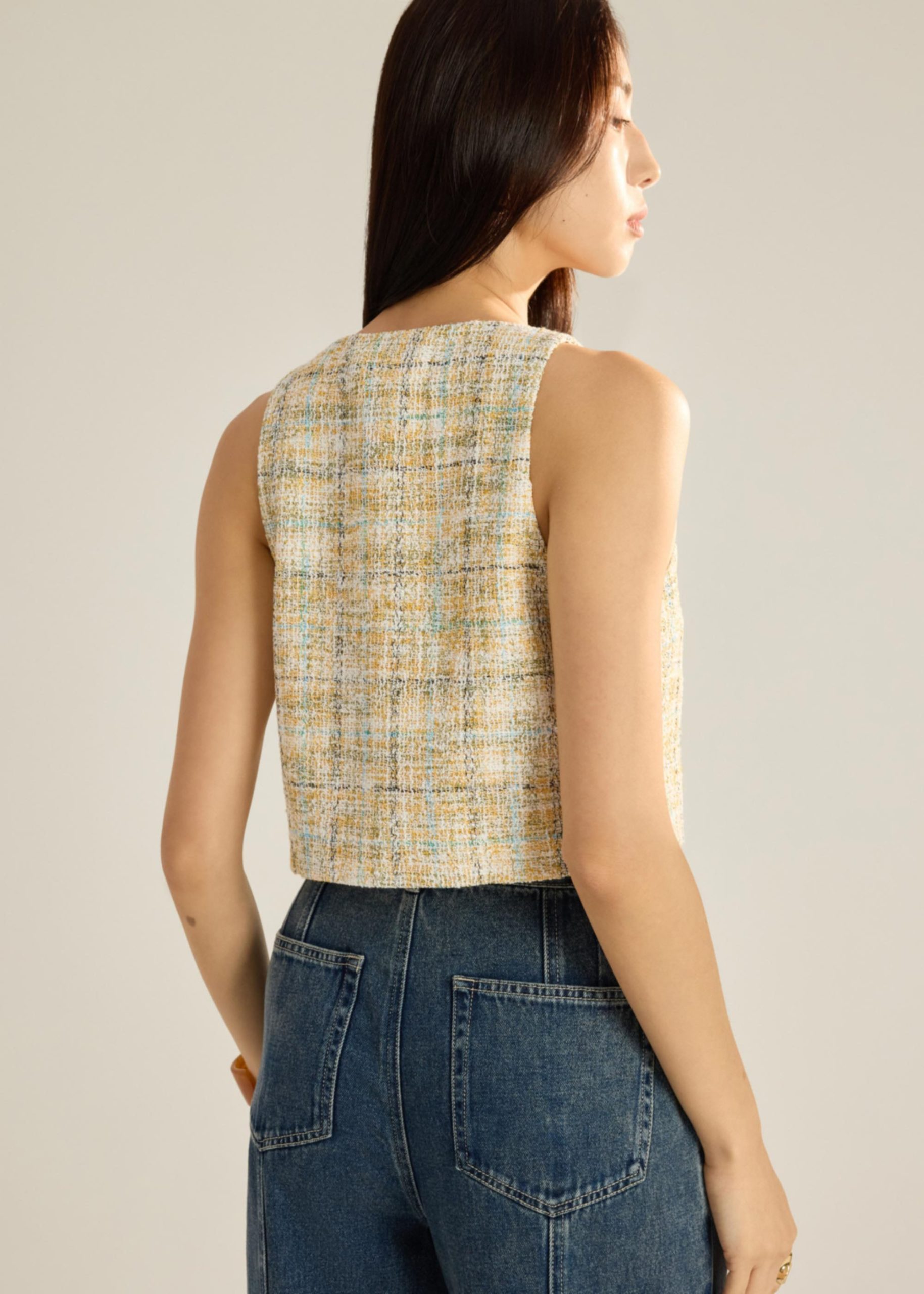 Tweed Boxy Shell Top - Image 6