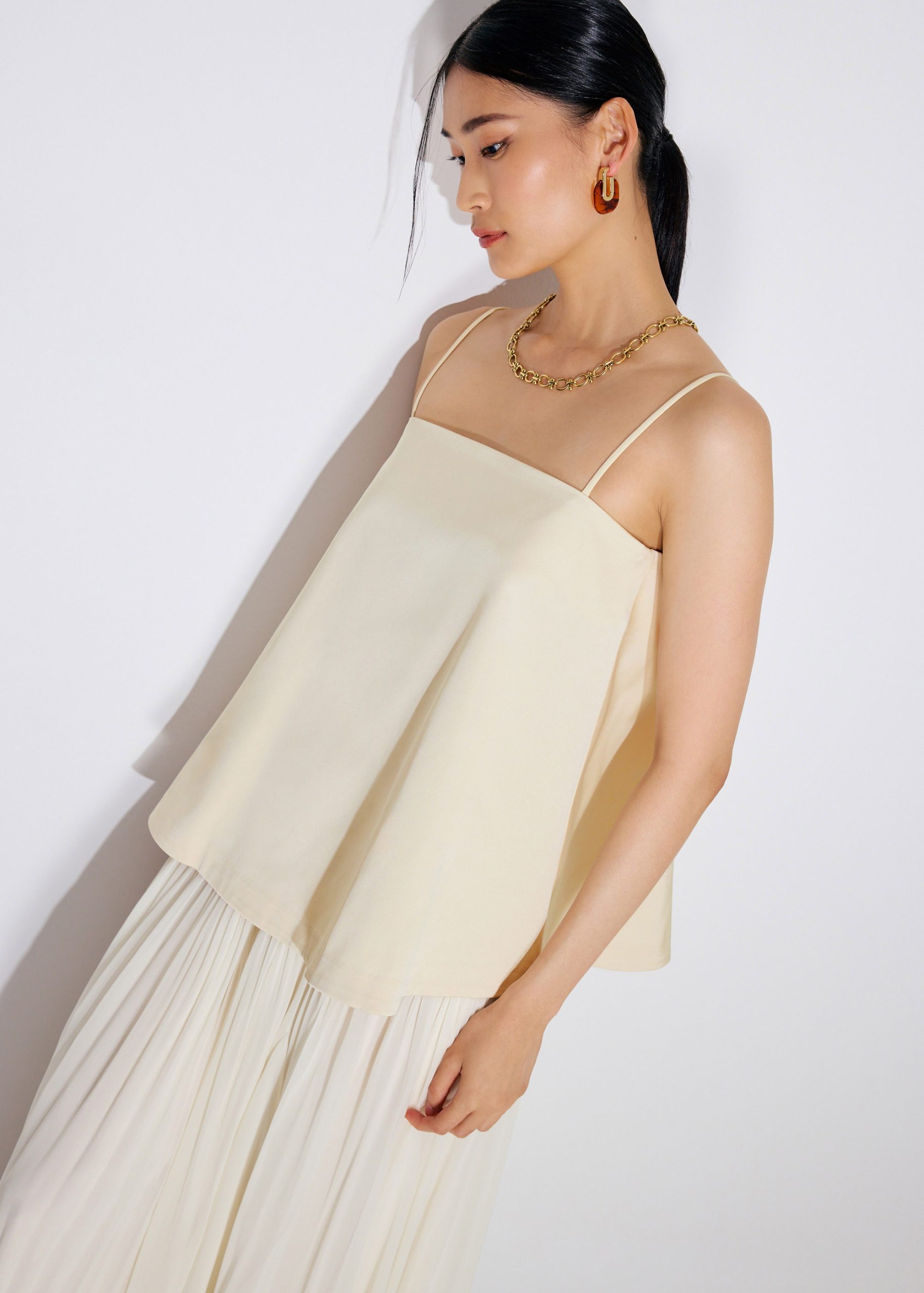 Taffeta Straight Neck Tunic Top - Image 15