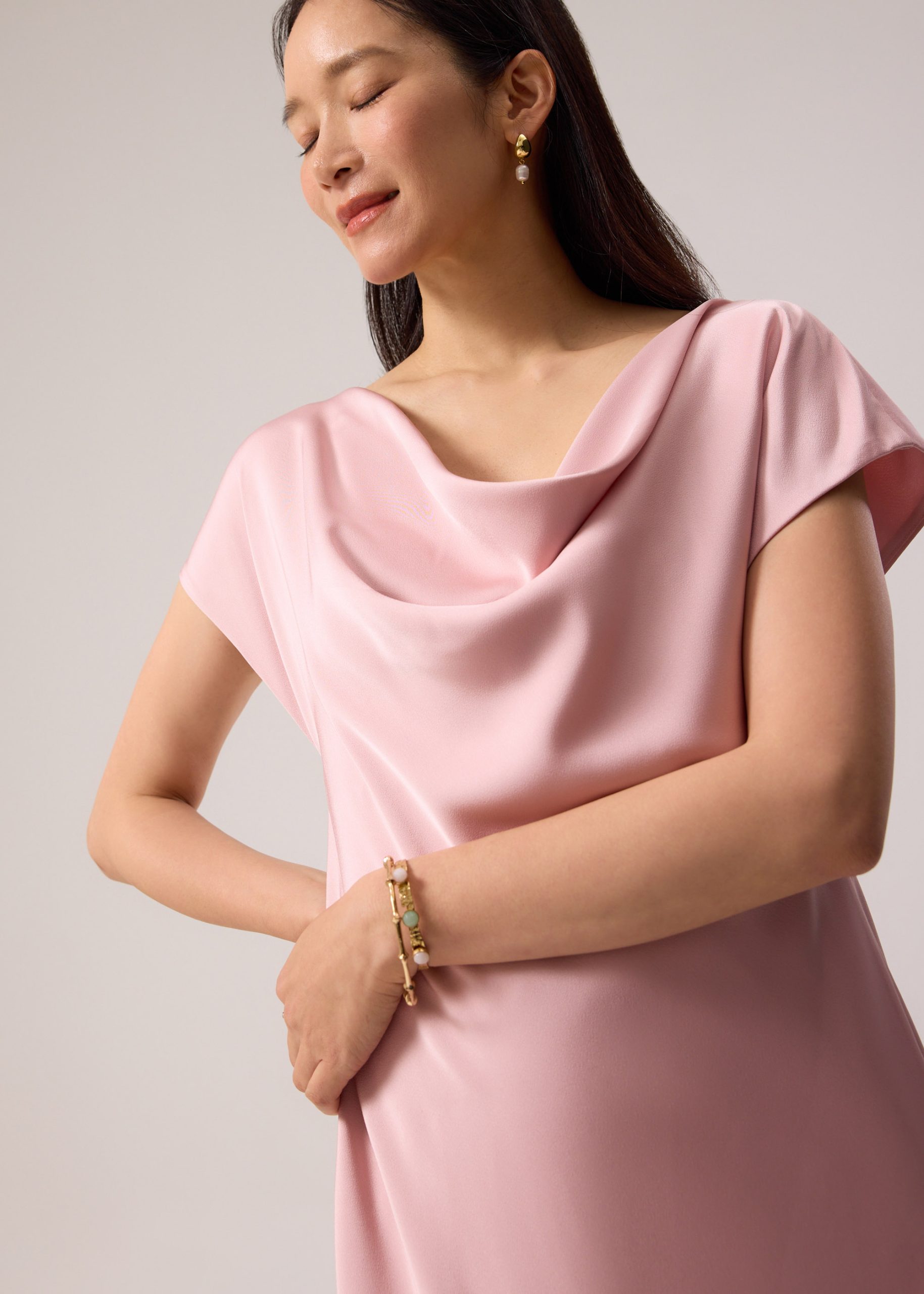 Satin Bias Cut Midaxi Dress - Image 4