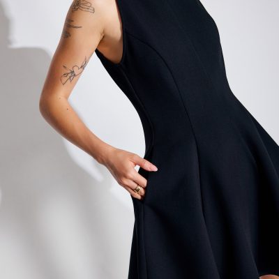 Nayana Round Neck Fit & Flare Mini Dress
