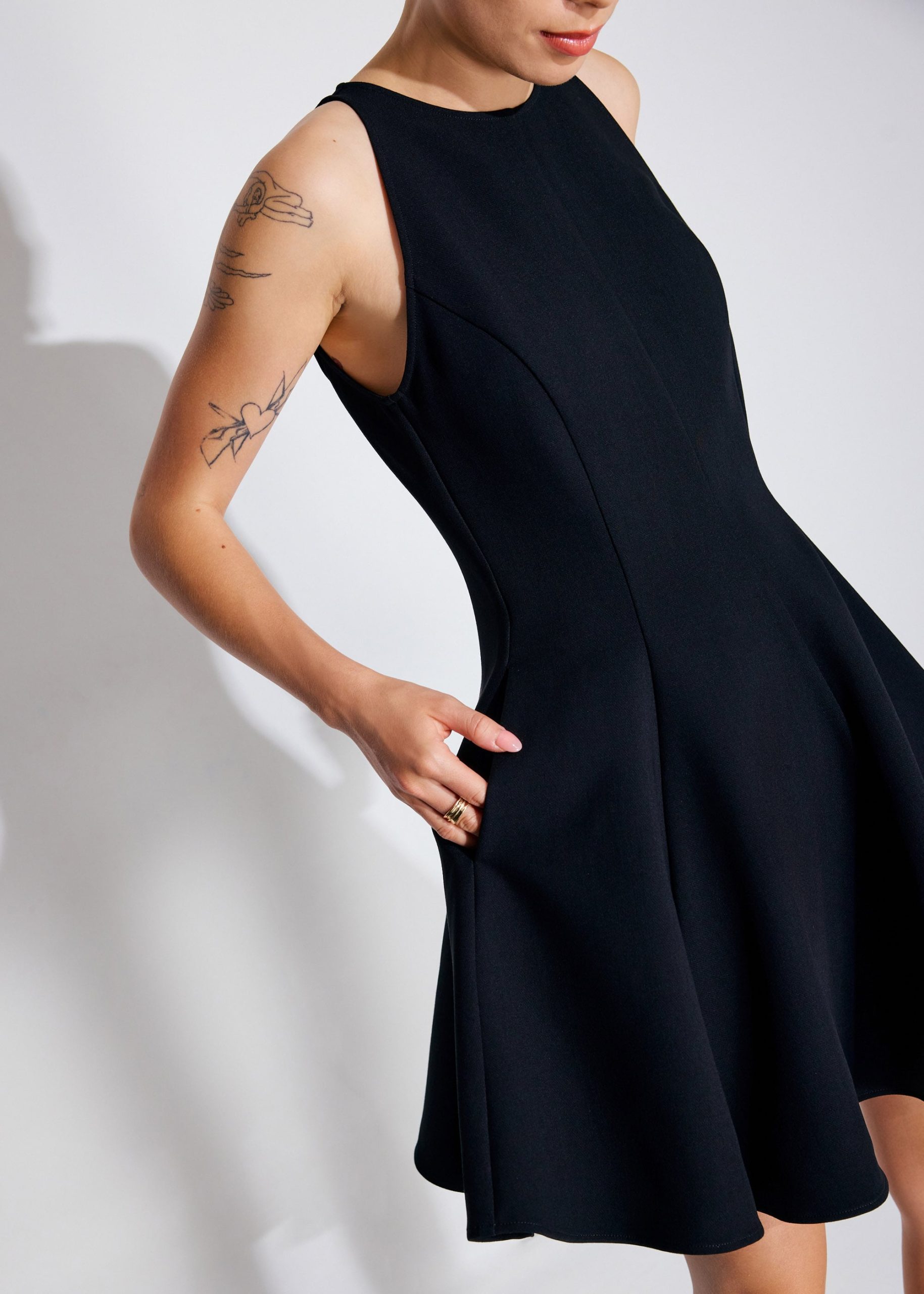 Nayana Round Neck Fit & Flare Mini Dress