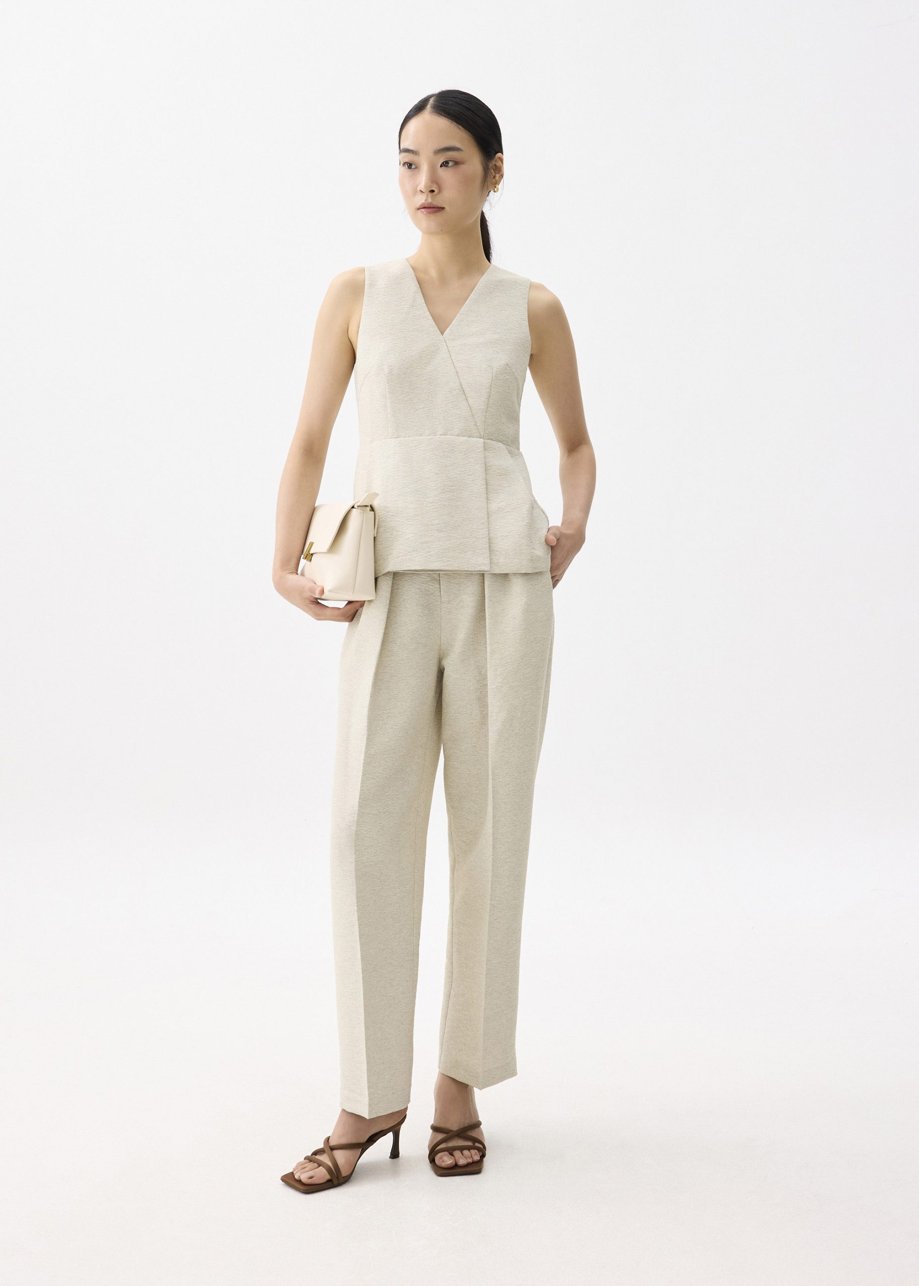 V-neck Peplum Wrap Top - Image 7
