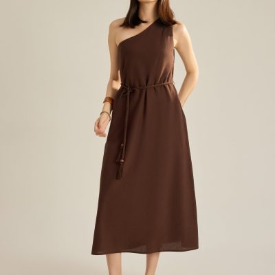 Toga Maxi Dress With Sash Tie