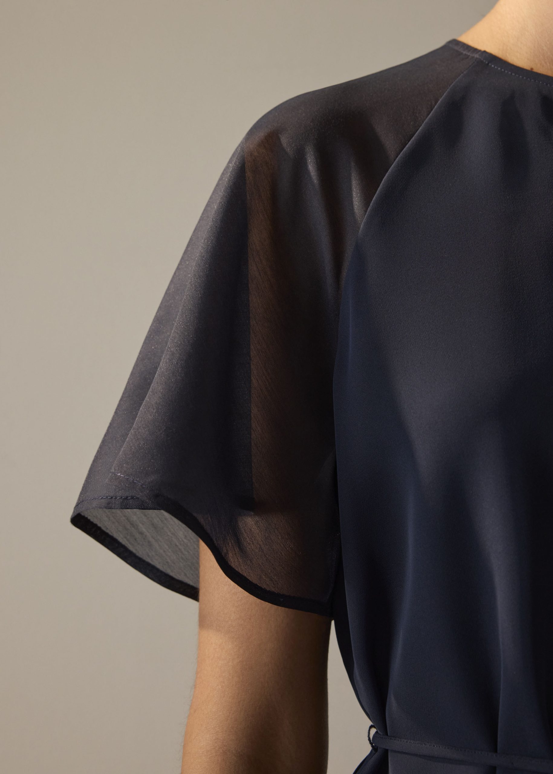 Gela Crepe Top With Sash - Image 10