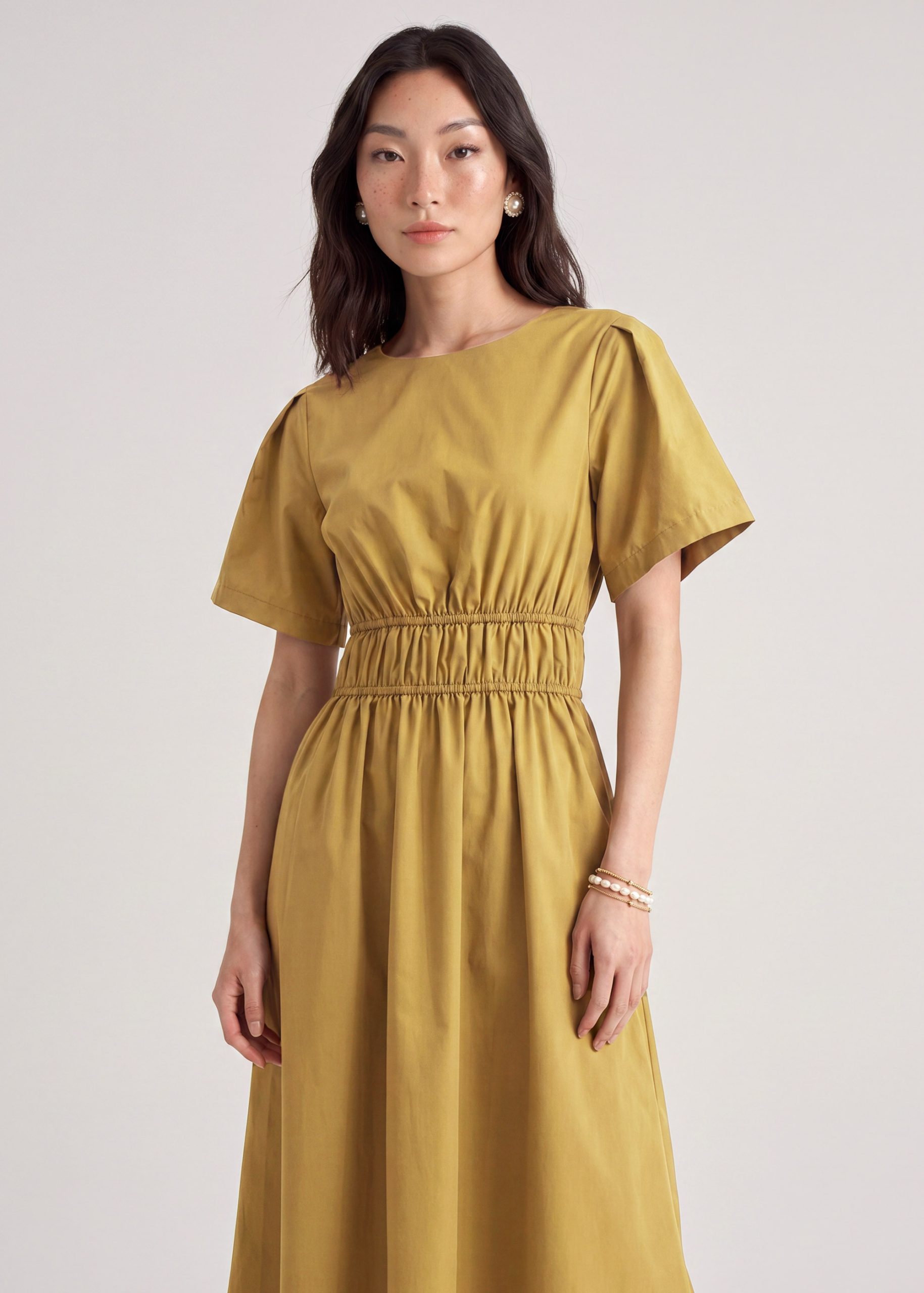 Poplin Flare Sleeve Dress - Image 2