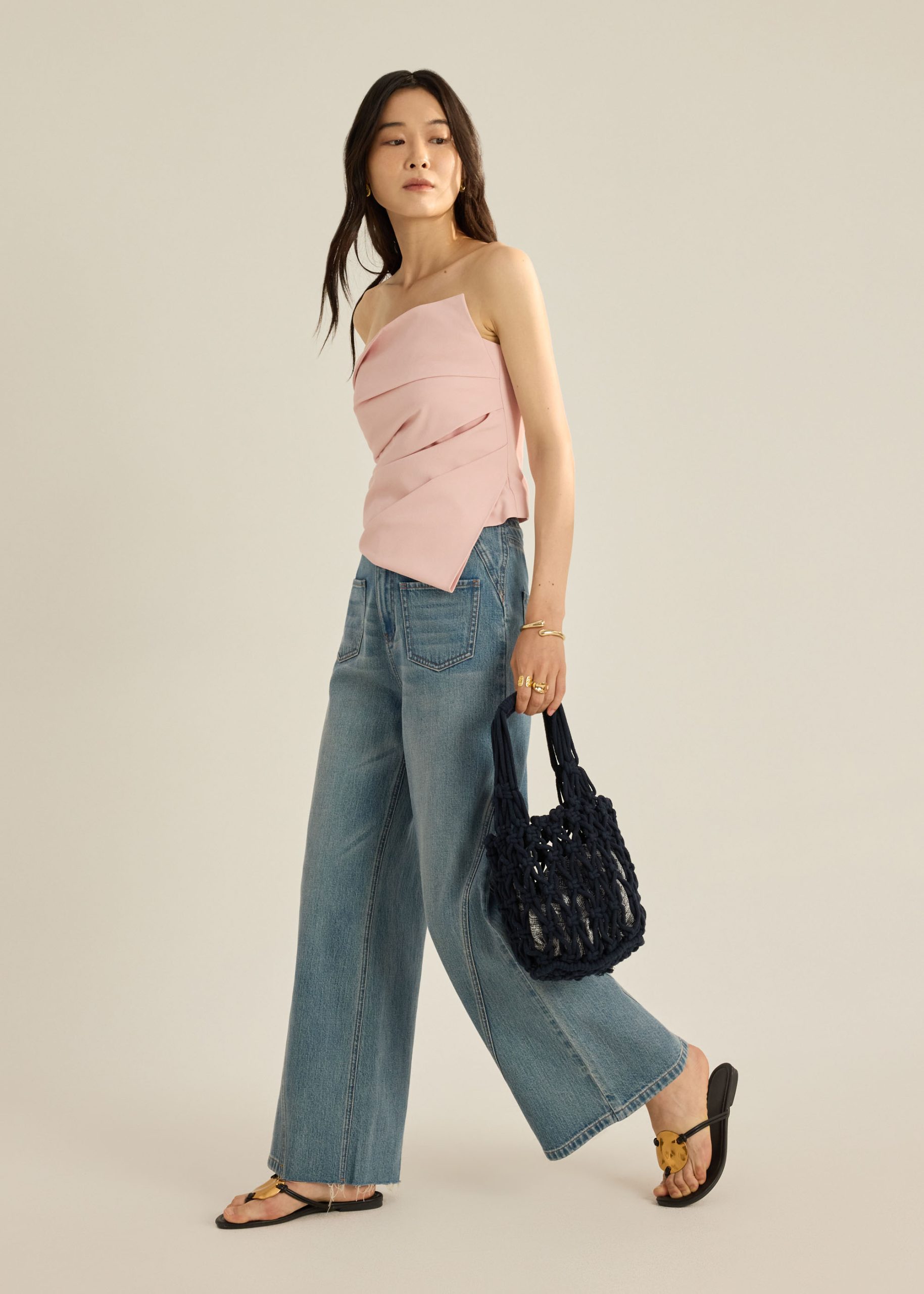 Sarita Asymmetric Pleated Tube Top - Image 20