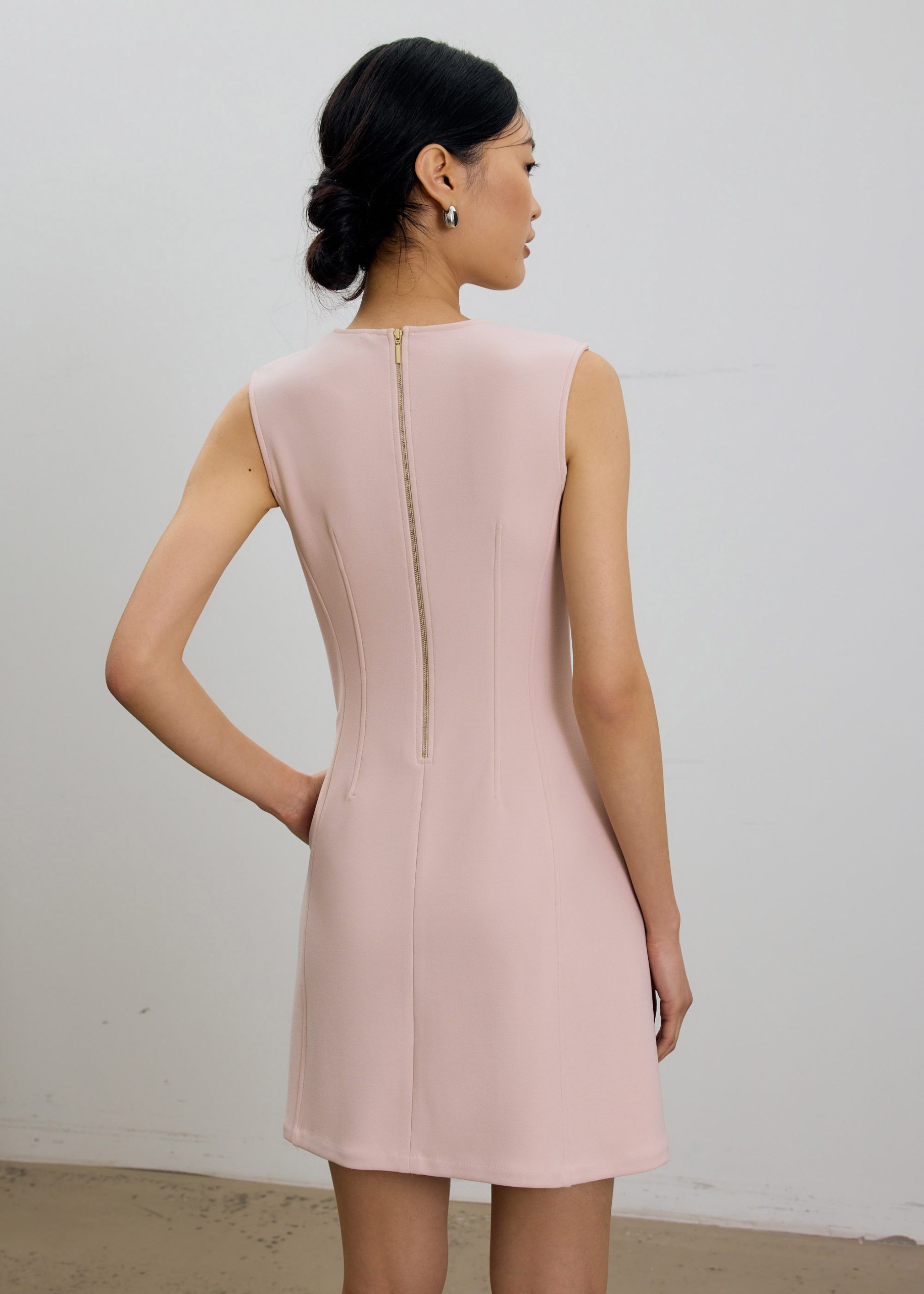Hera Classic Panelled A-line Mini Dress - Image 6