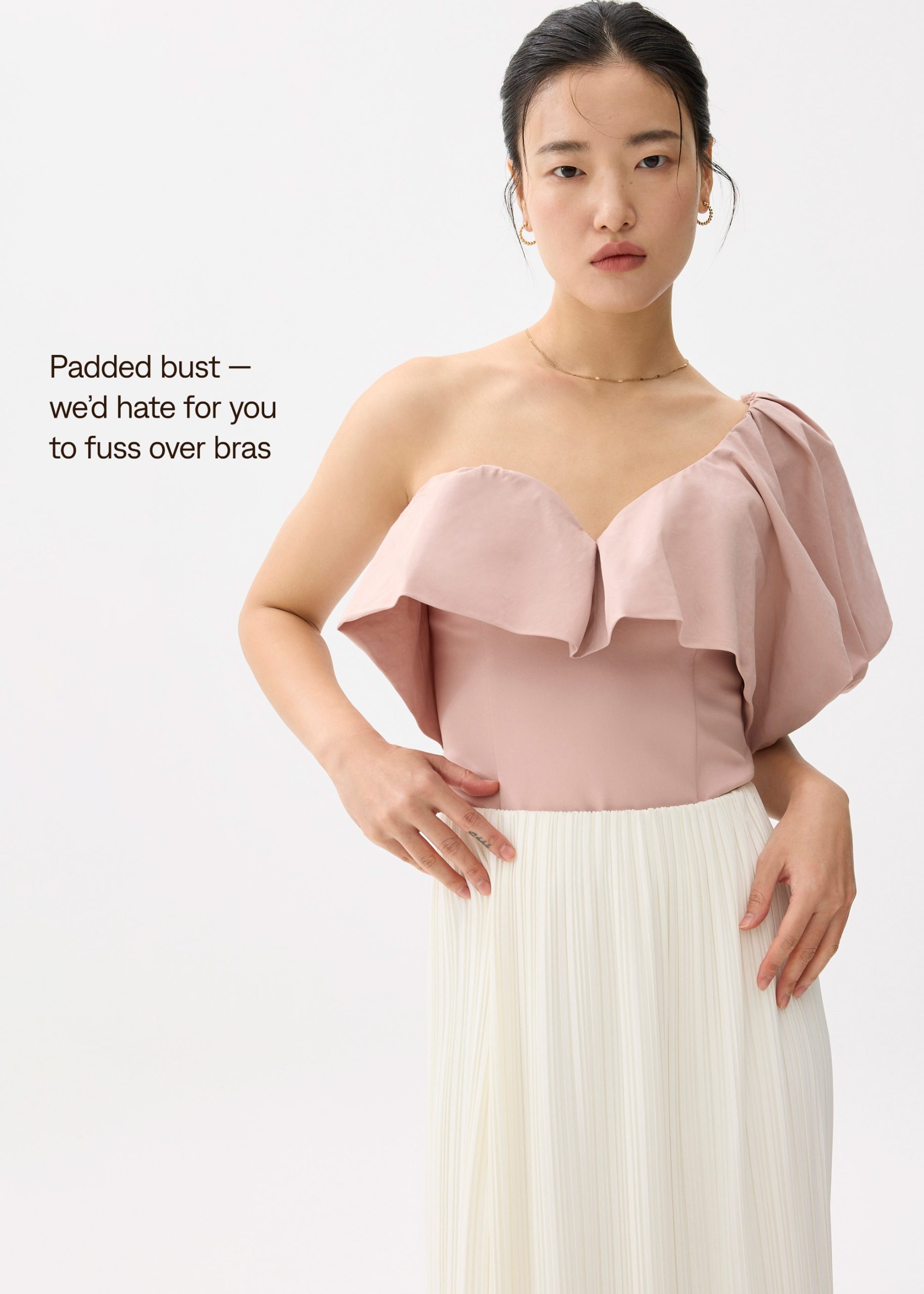BraFree by LB Asymmetric Puff Sleeve Top - Image 8