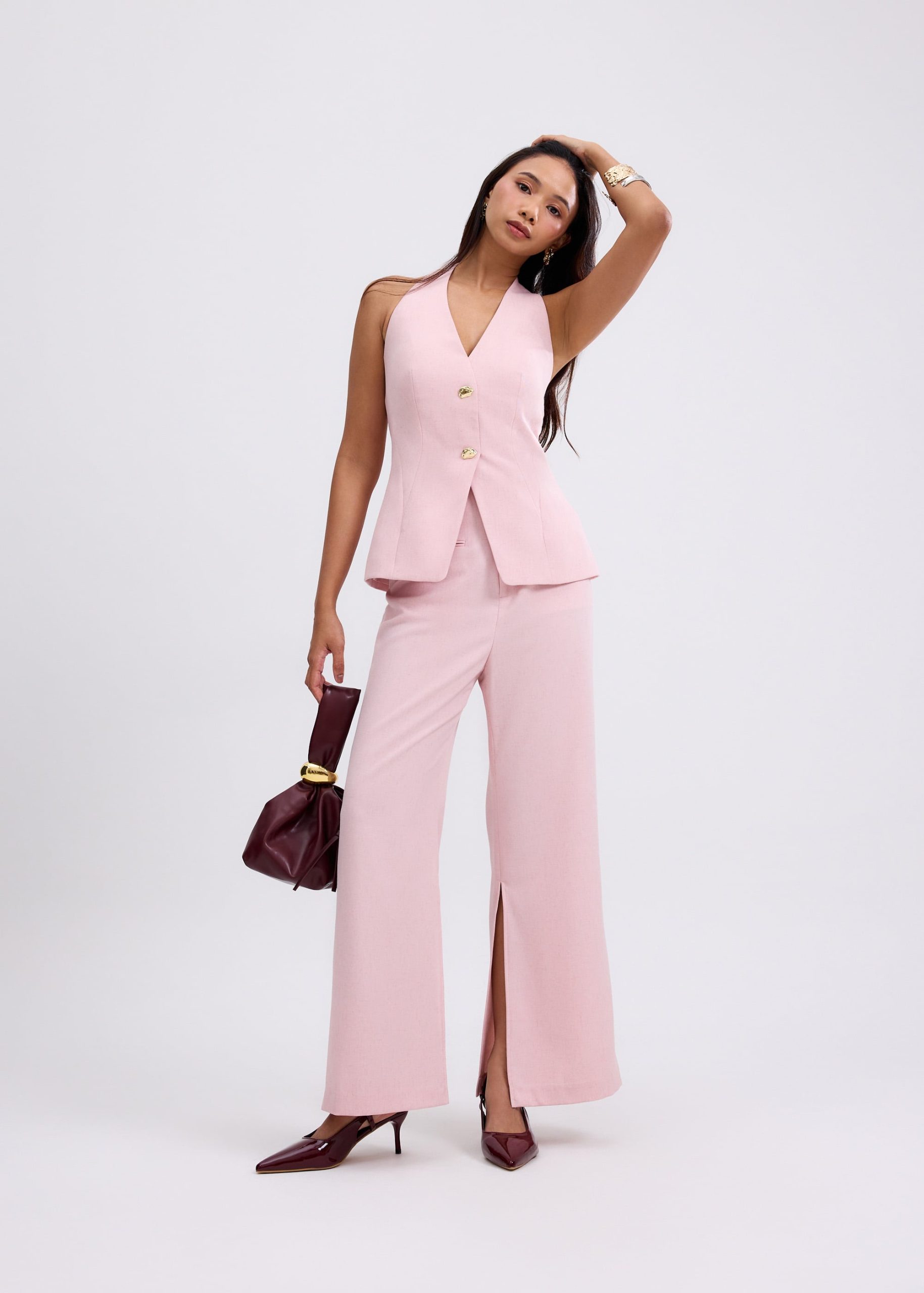 Leggy??Amarantha High Waist Straight Leg Pants