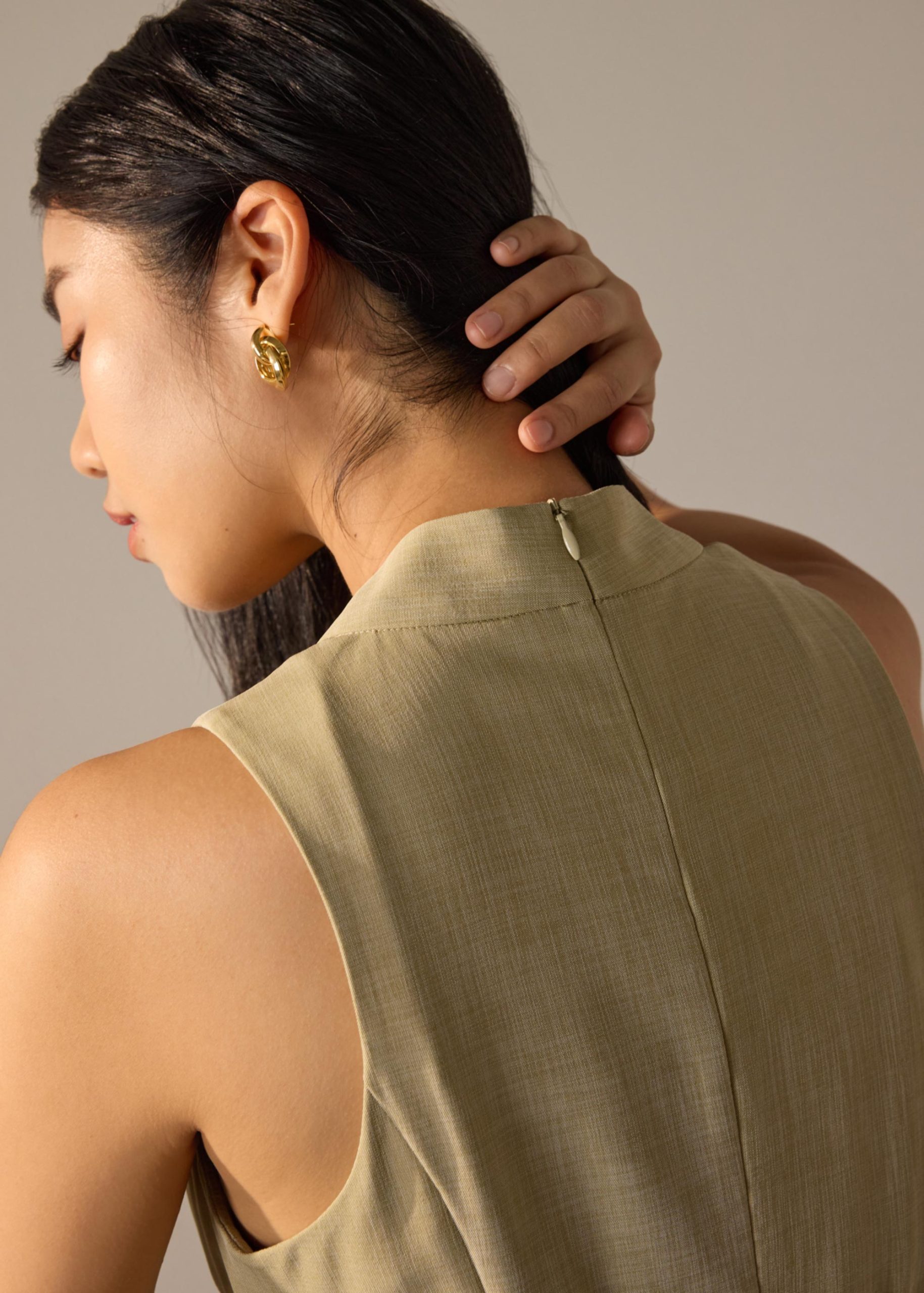Margie Melange V-neck Fit & Flare Midaxi Dress - Image 9