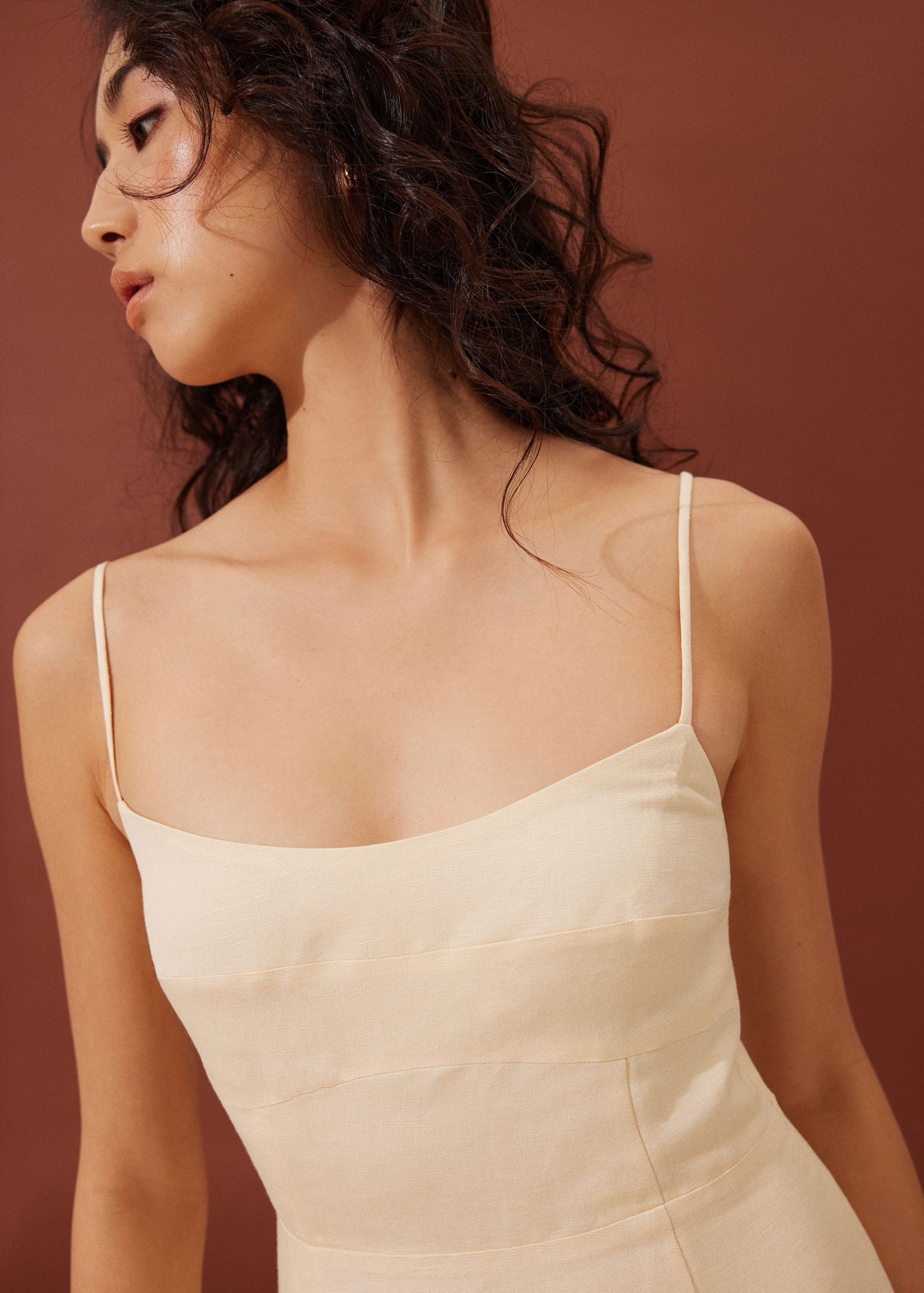 Emi Linen Fit & Flare Midi Dress - Image 17