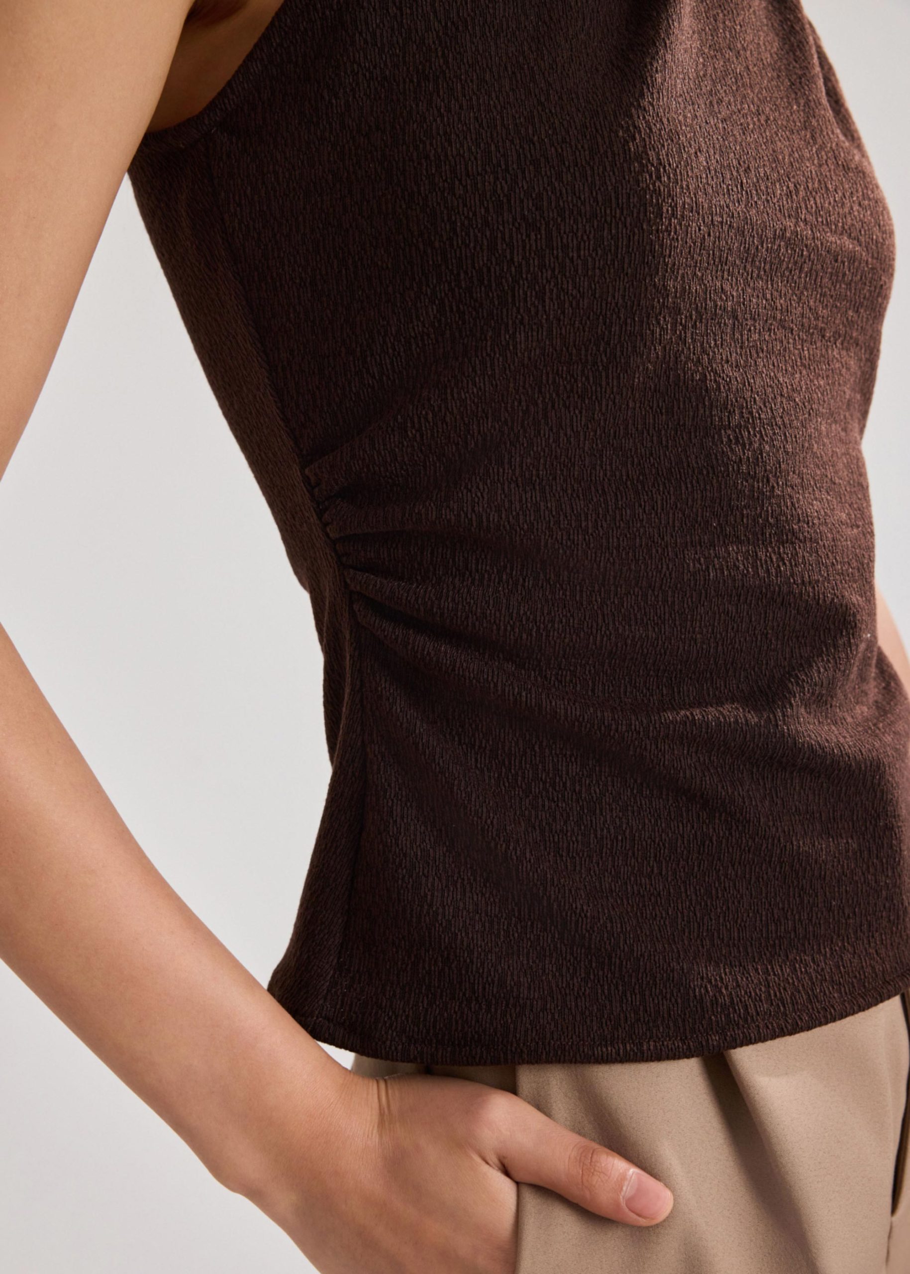 Textured Knit Toga Top - Image 14