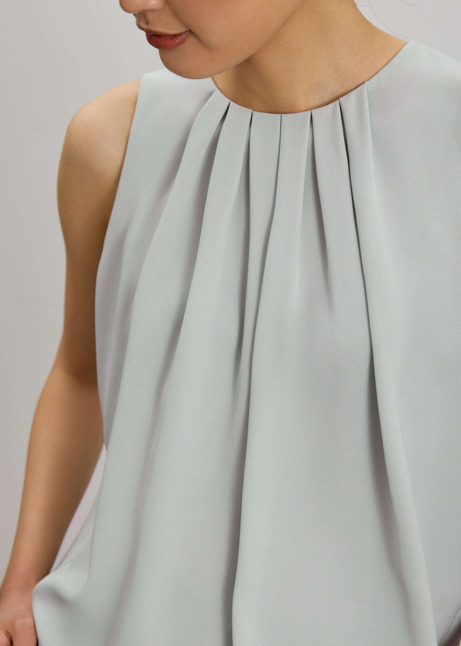 Amy Satin Pleated Top - Image 14