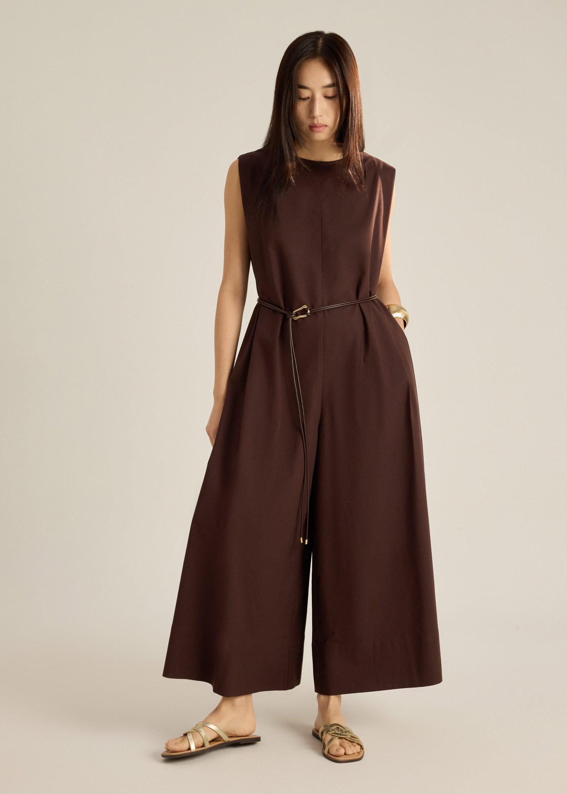 Linen Wide Leg Jumpsuit - Image 11