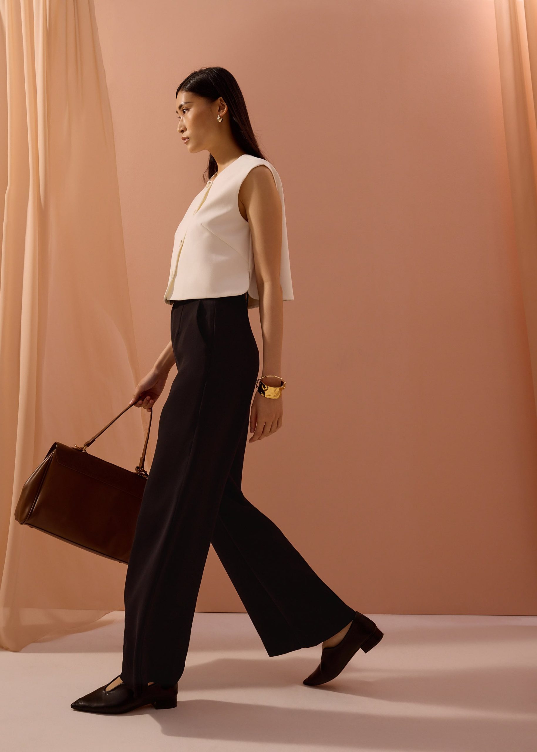 Sammie Boxy Button Down Crop Top - Image 3
