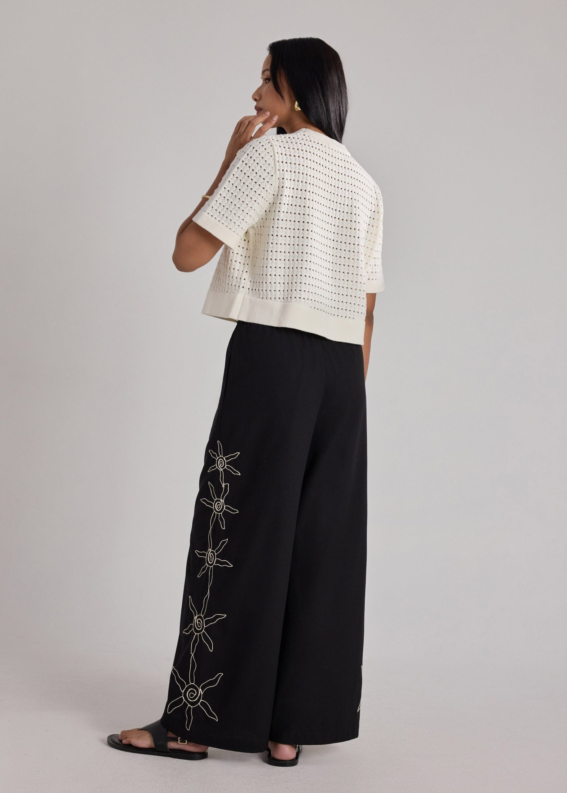 Openwork Knit Boxy Top - Image 4