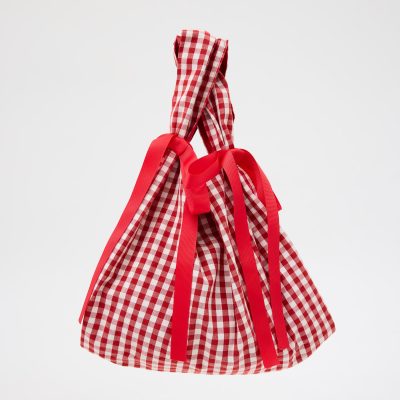 Reversible Gingham Small Tote Bag