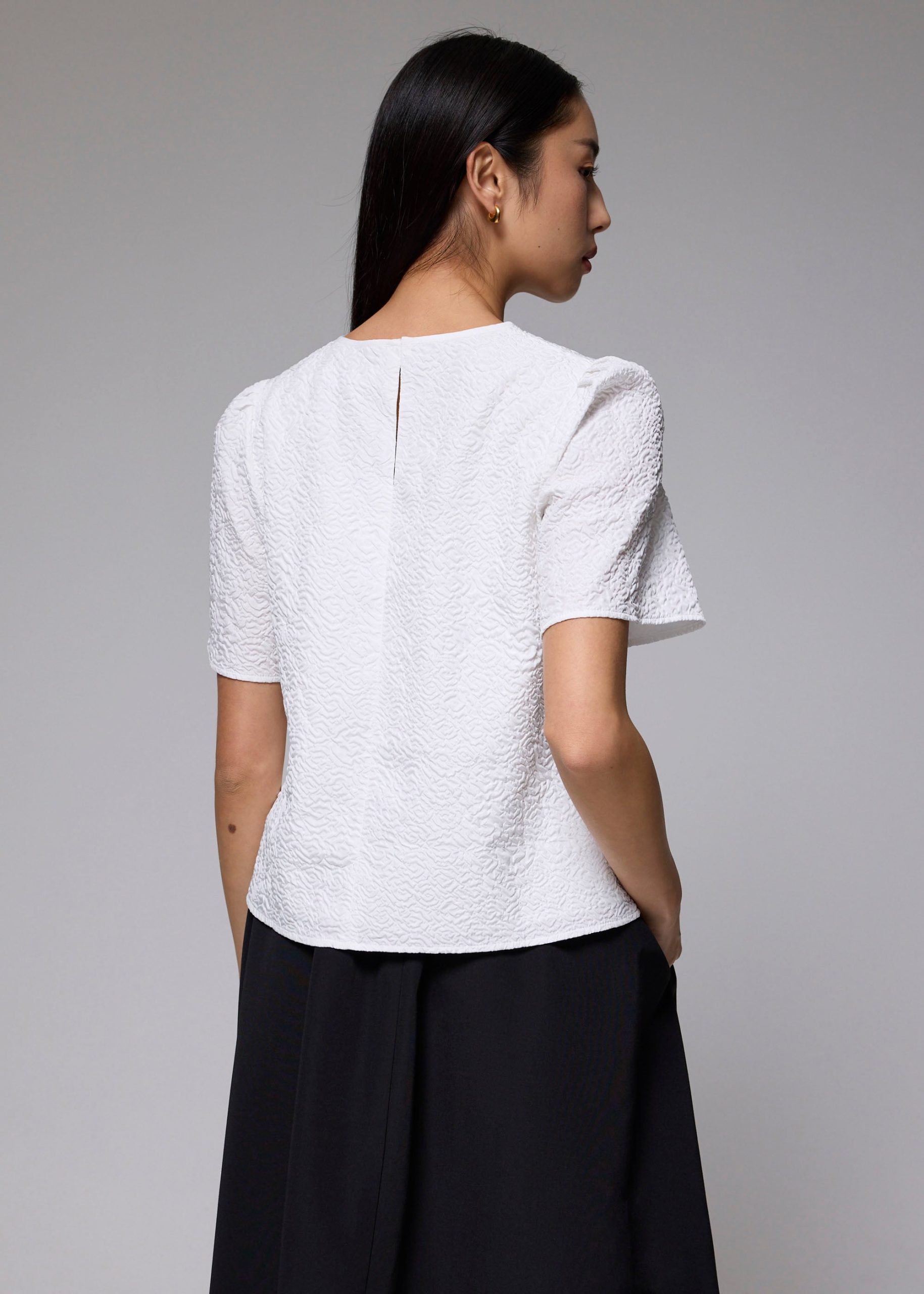 Embossed Jacquard Shell Top - Image 6