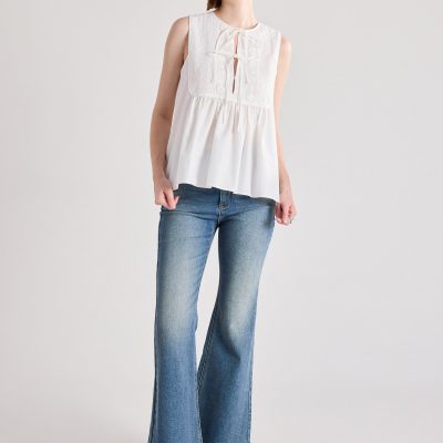 Embroidered Shell Top