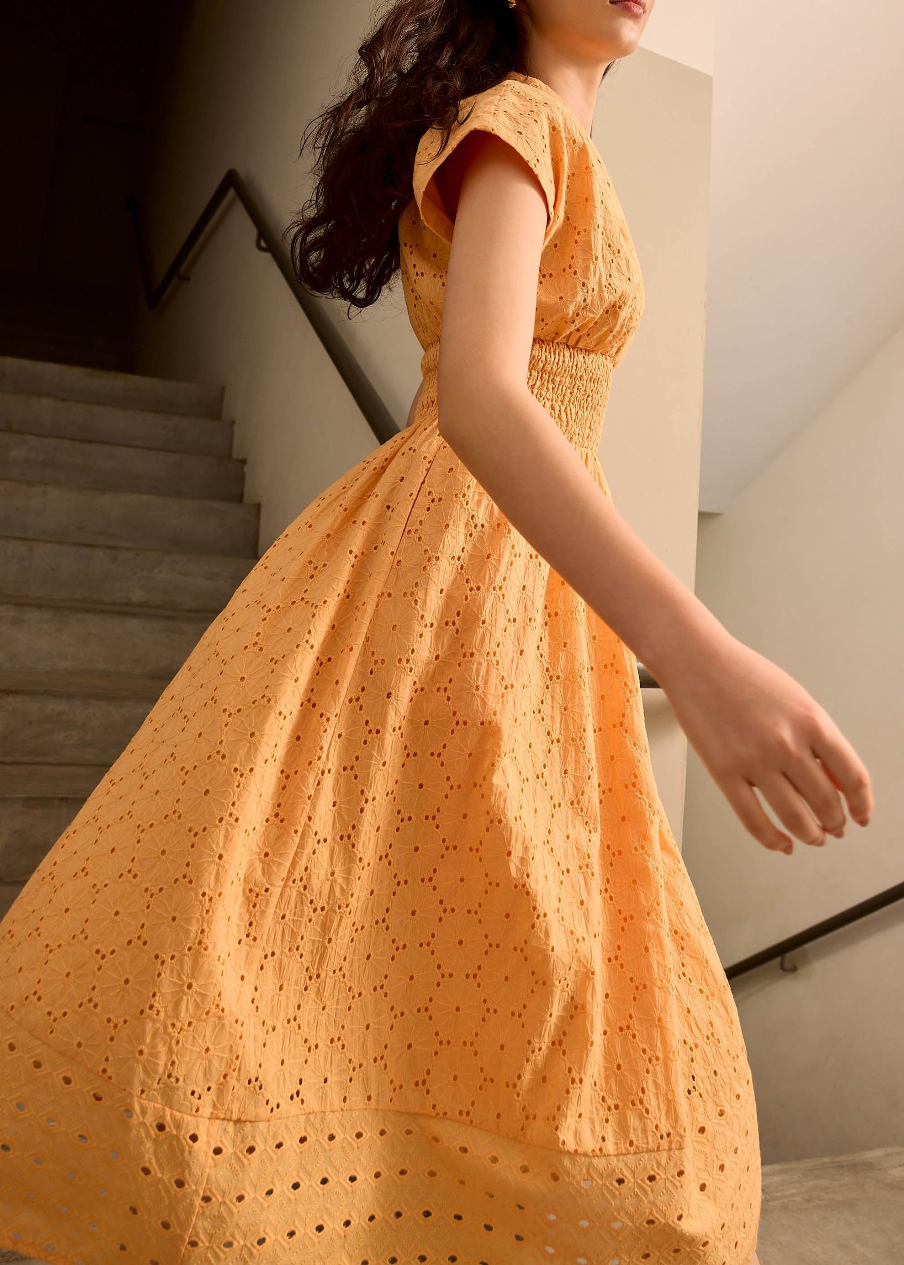 Broderie Fit & Flare Midi Dress - Image 6