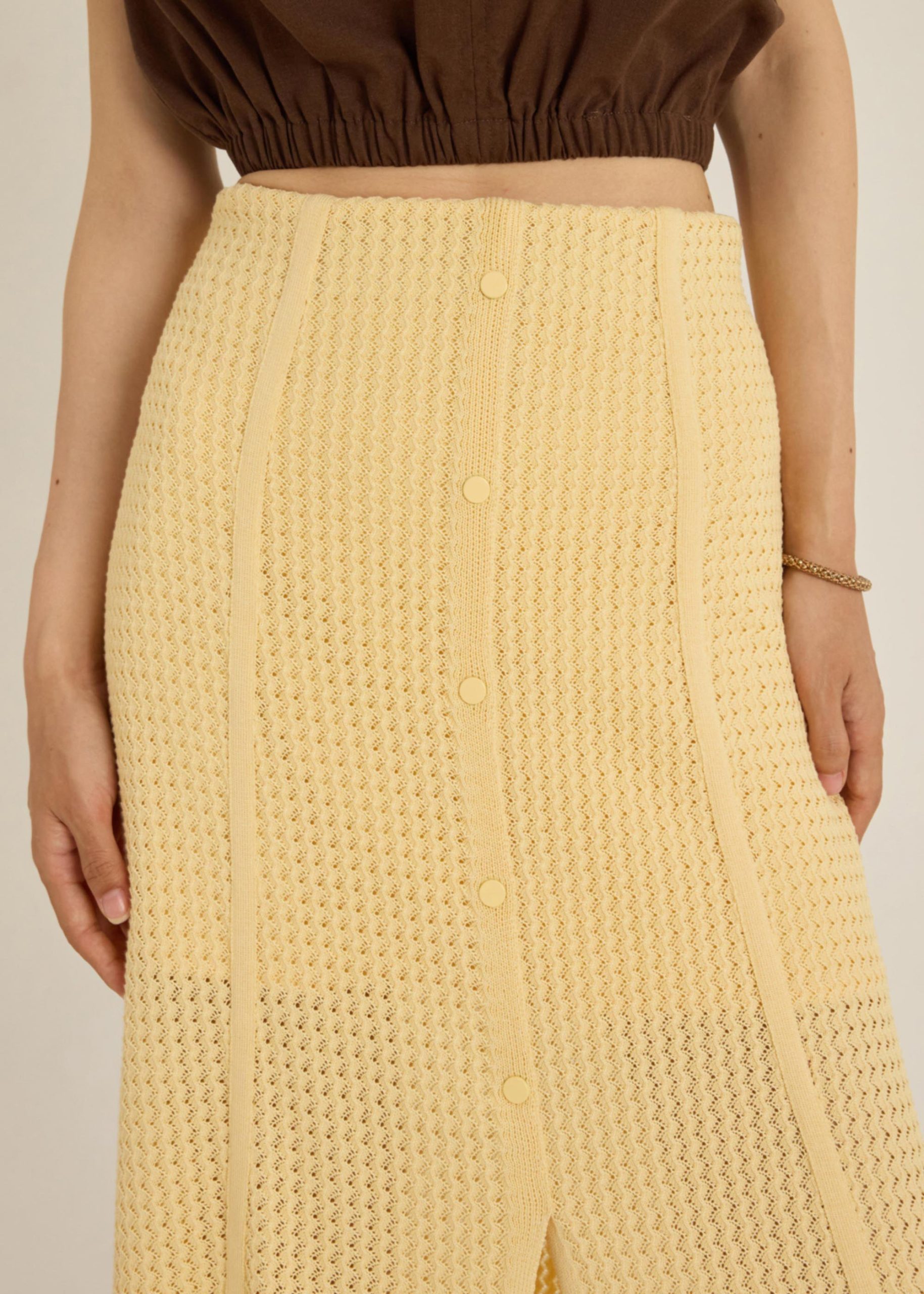 Nisa Waffle Knit A-Line Skirt - Image 16