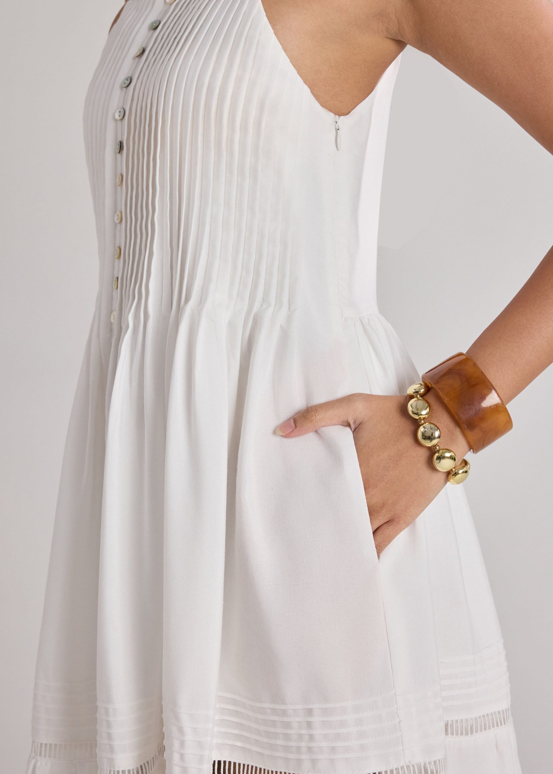 Pintuck Trapeze Dress - Image 5