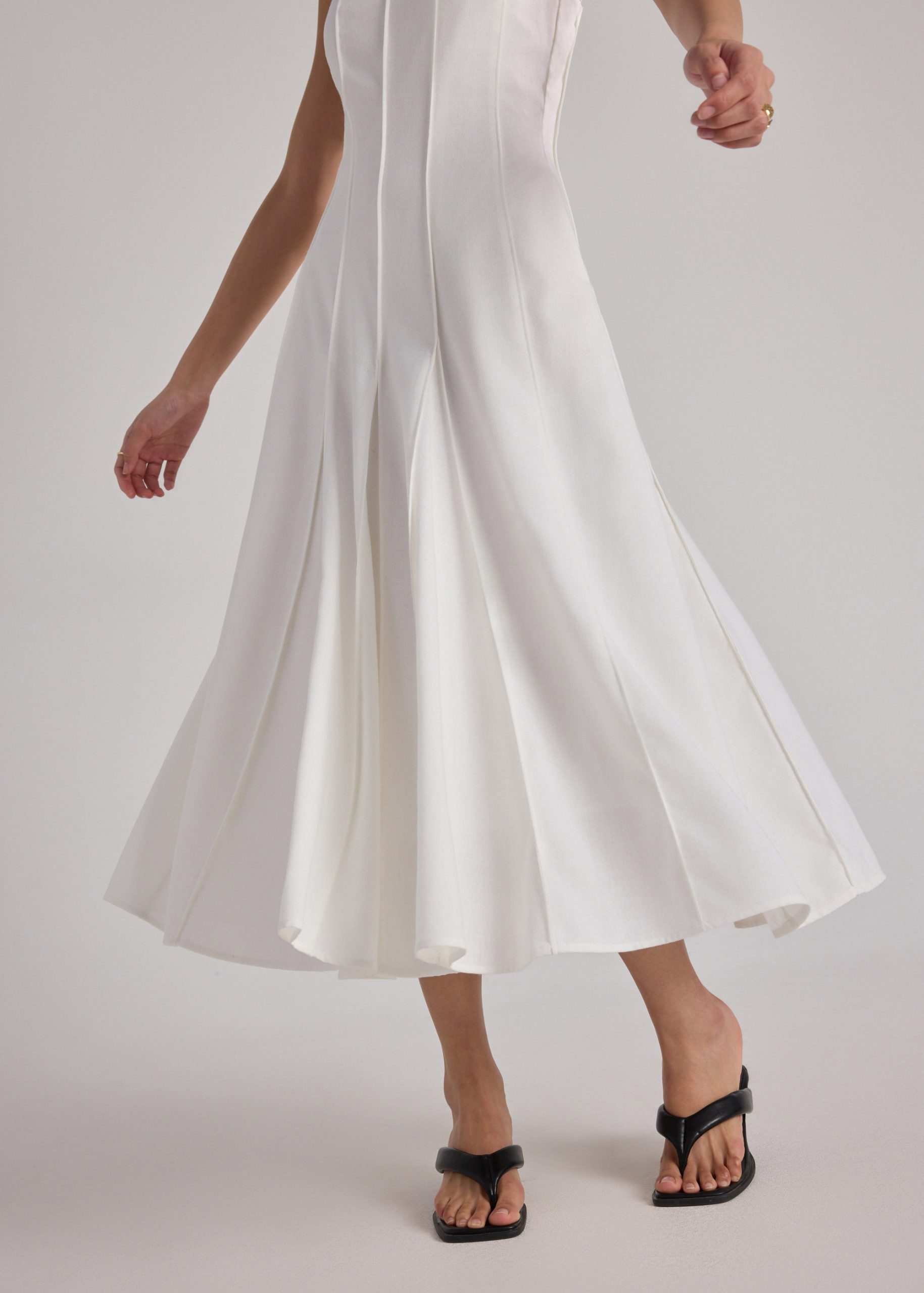 Pintuck Fit & Flare Dress - Image 11
