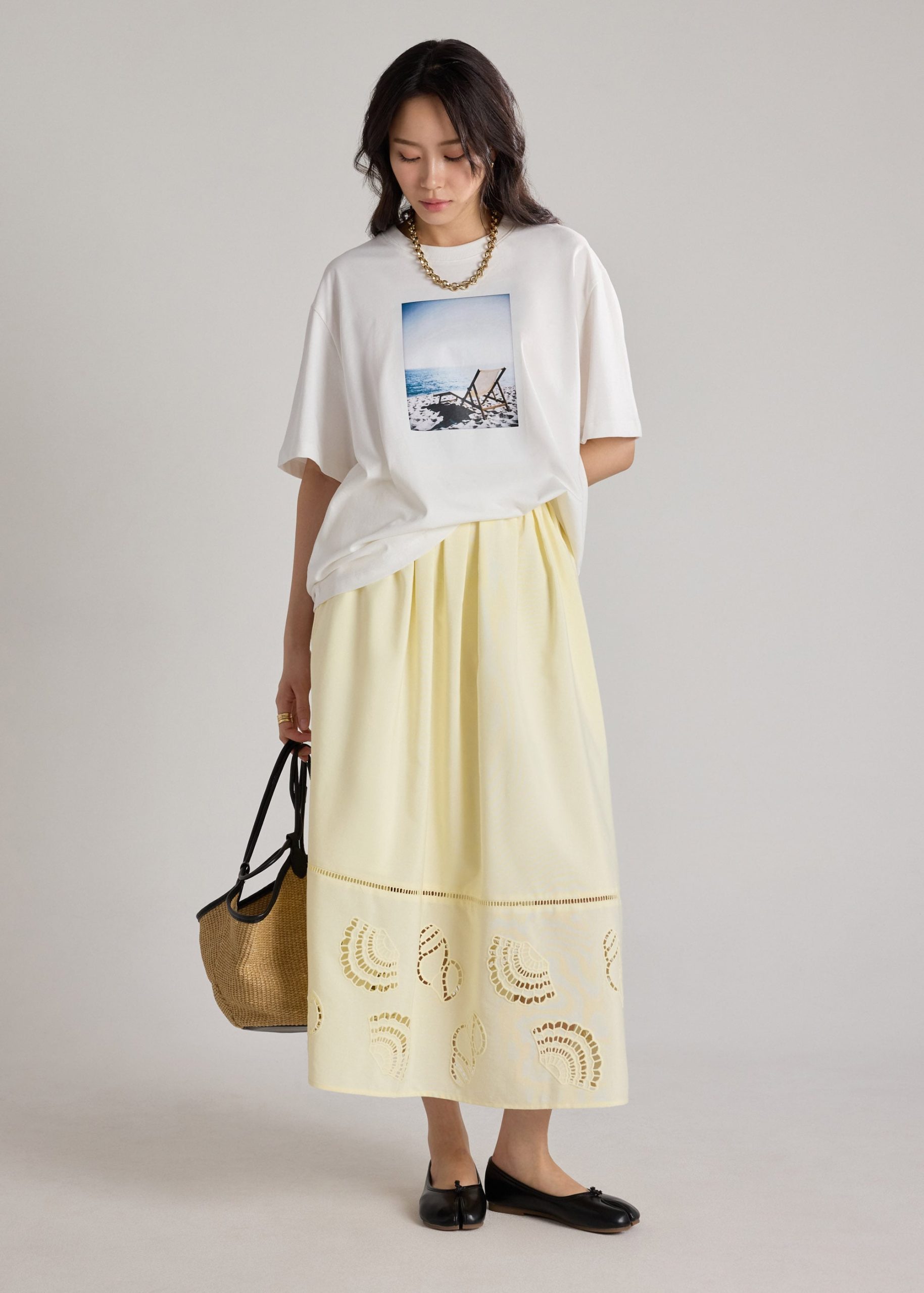 Flare Skirt in Tidal Escape Broderie - Image 8