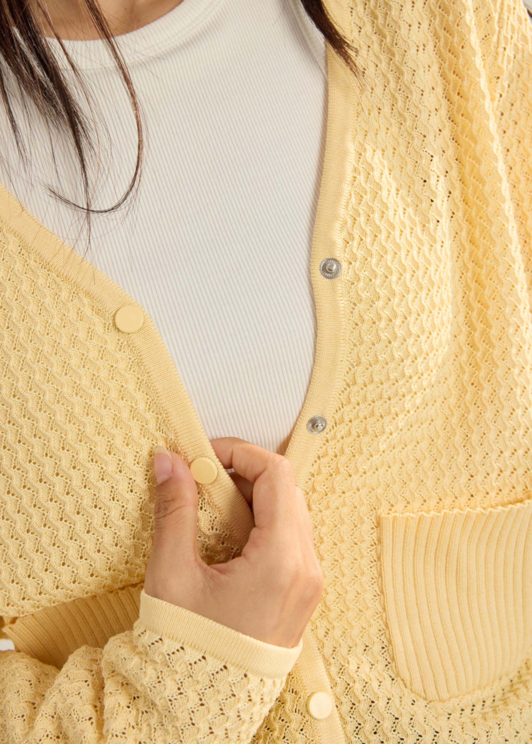 Trina Waffle Knit Boxy Cardigan - Image 19