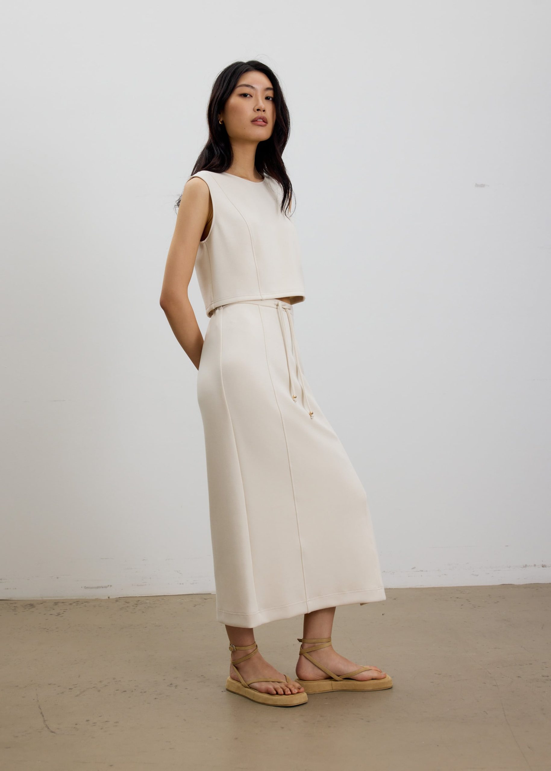 Relaxed Neoprene Crop Tee - Image 3
