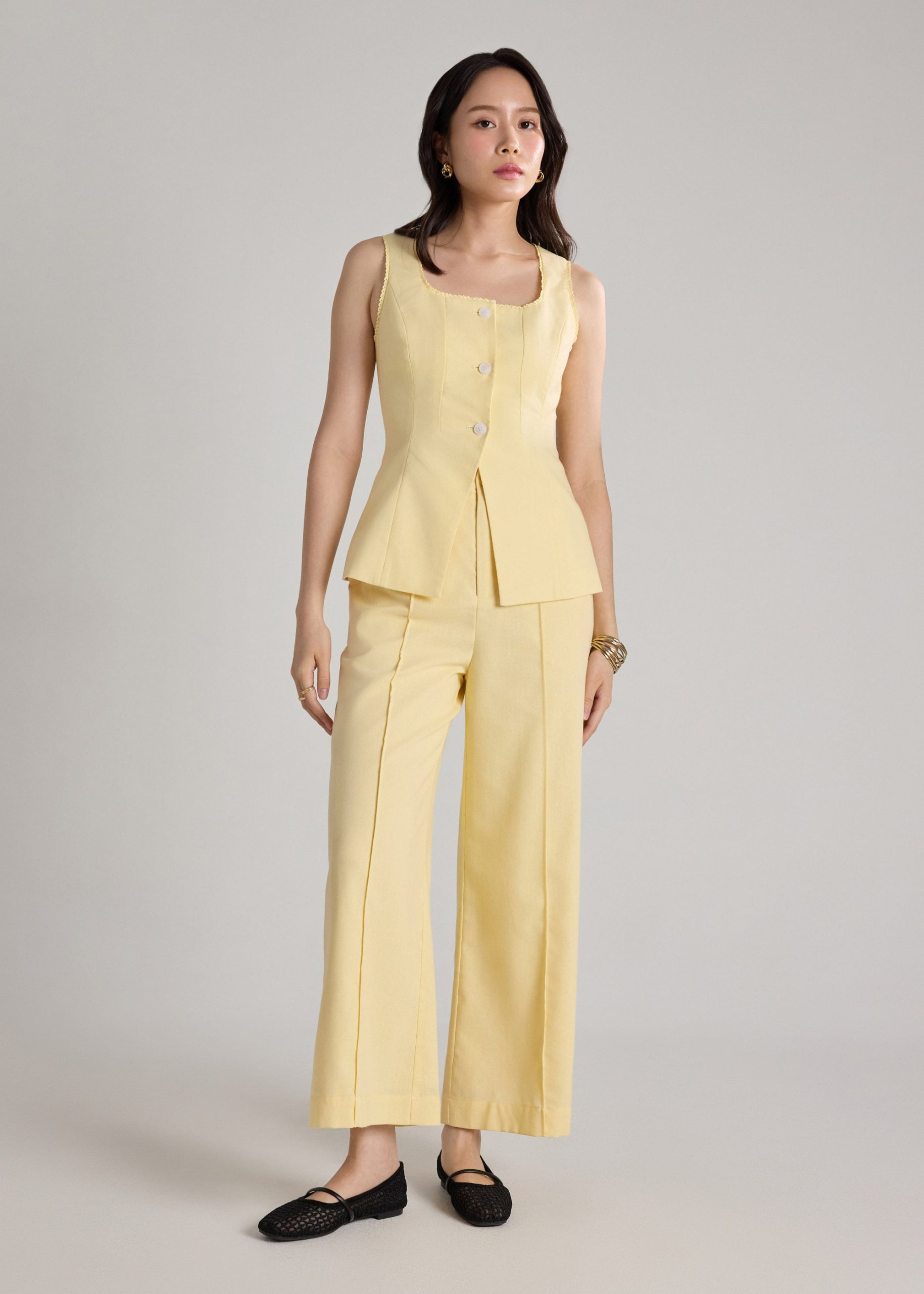 Lace Trim Fitted Top