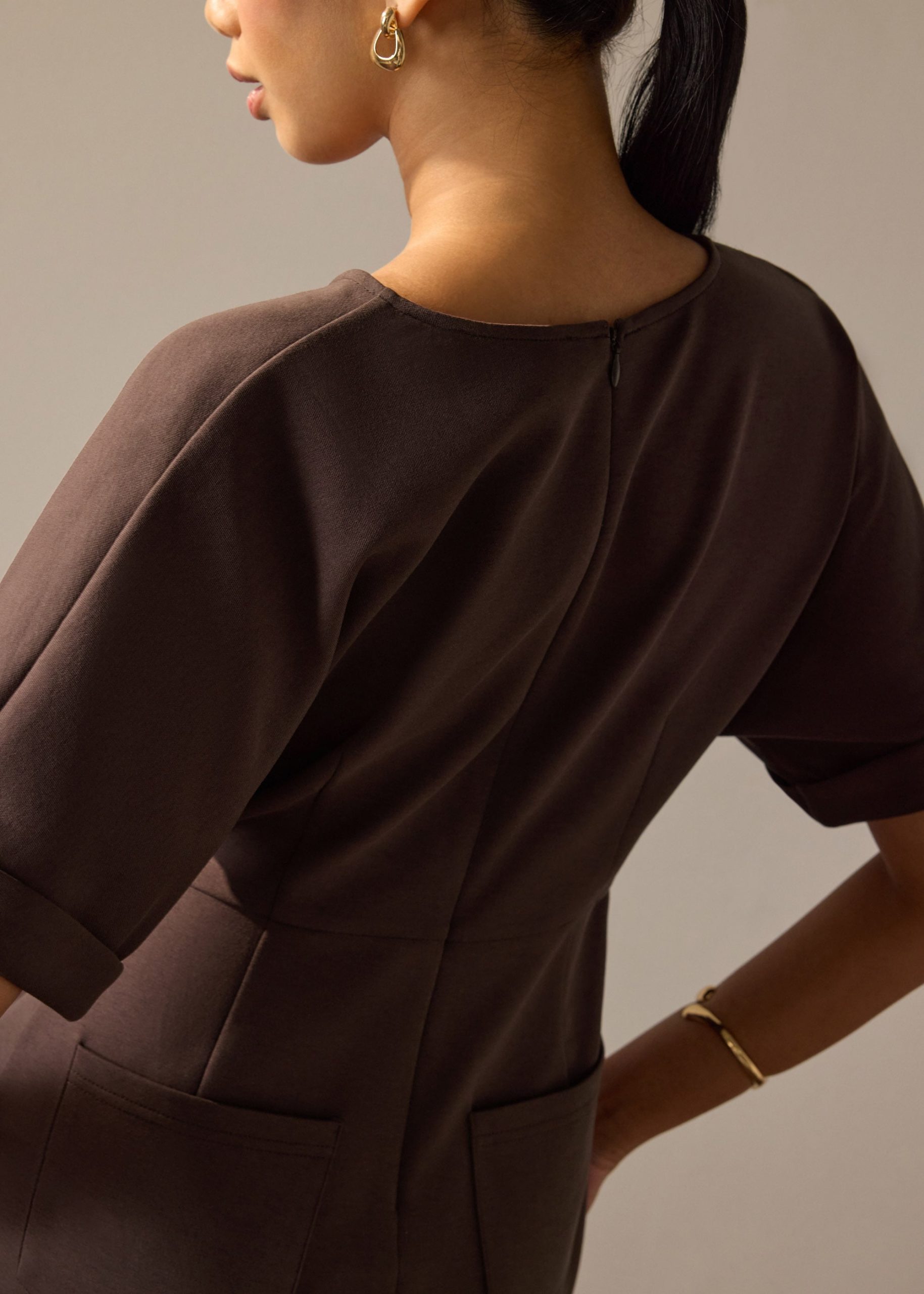 Cotton Twist Knot A-Line Romper - Image 8