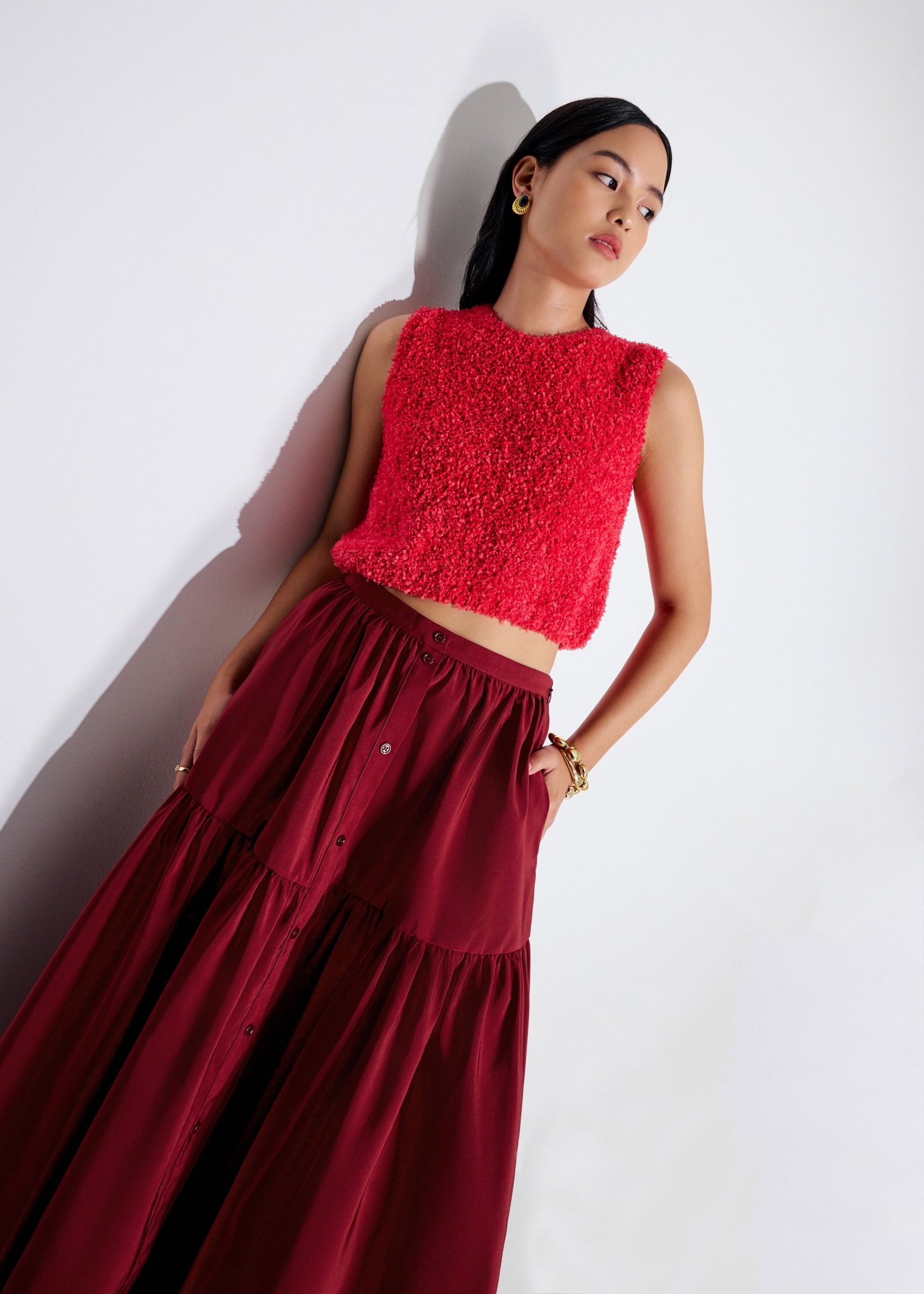 Fuzzy Knit Shell Crop Top - Image 10